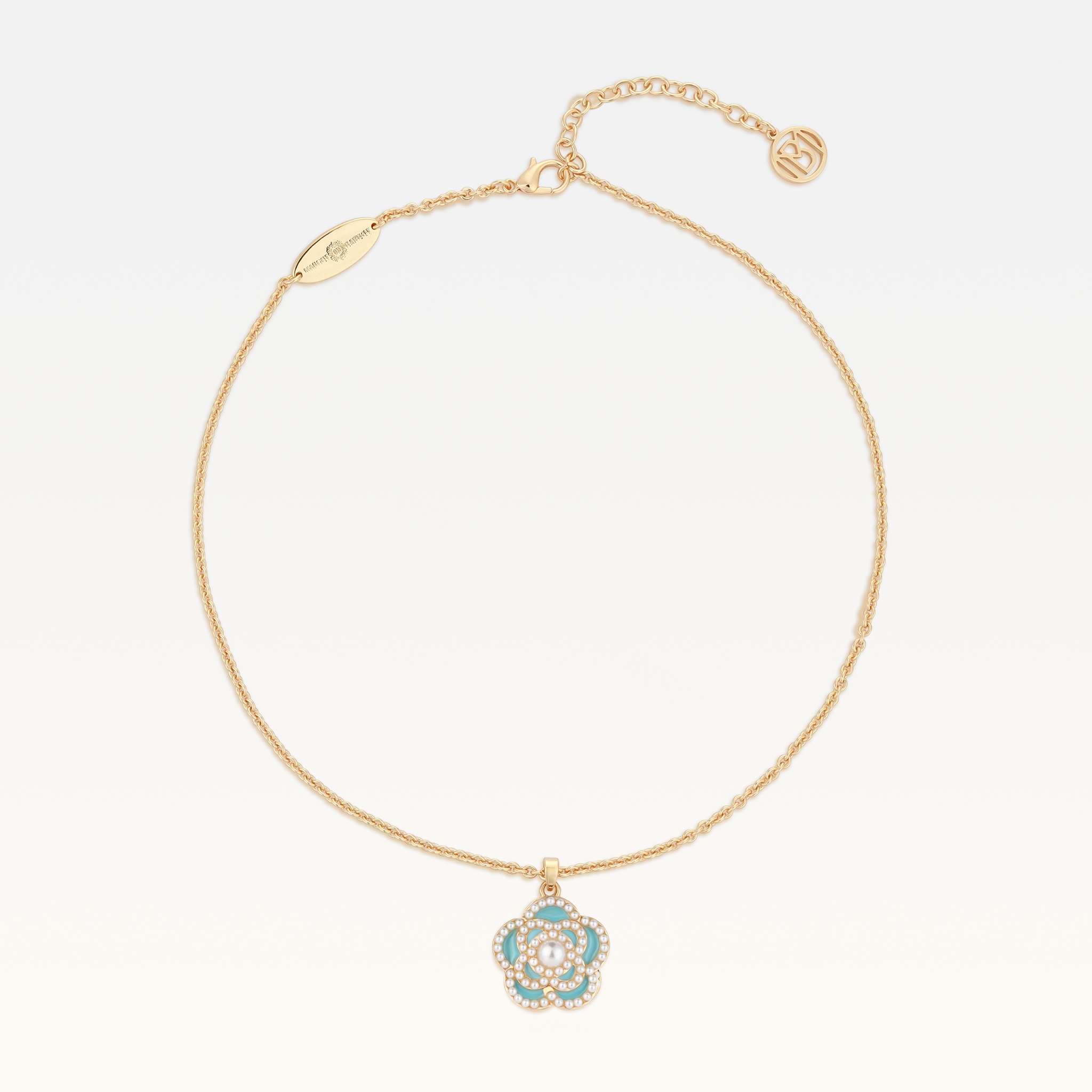 MB Signature Gold-Plated Azure Breeze Camélia Pearl Necklace