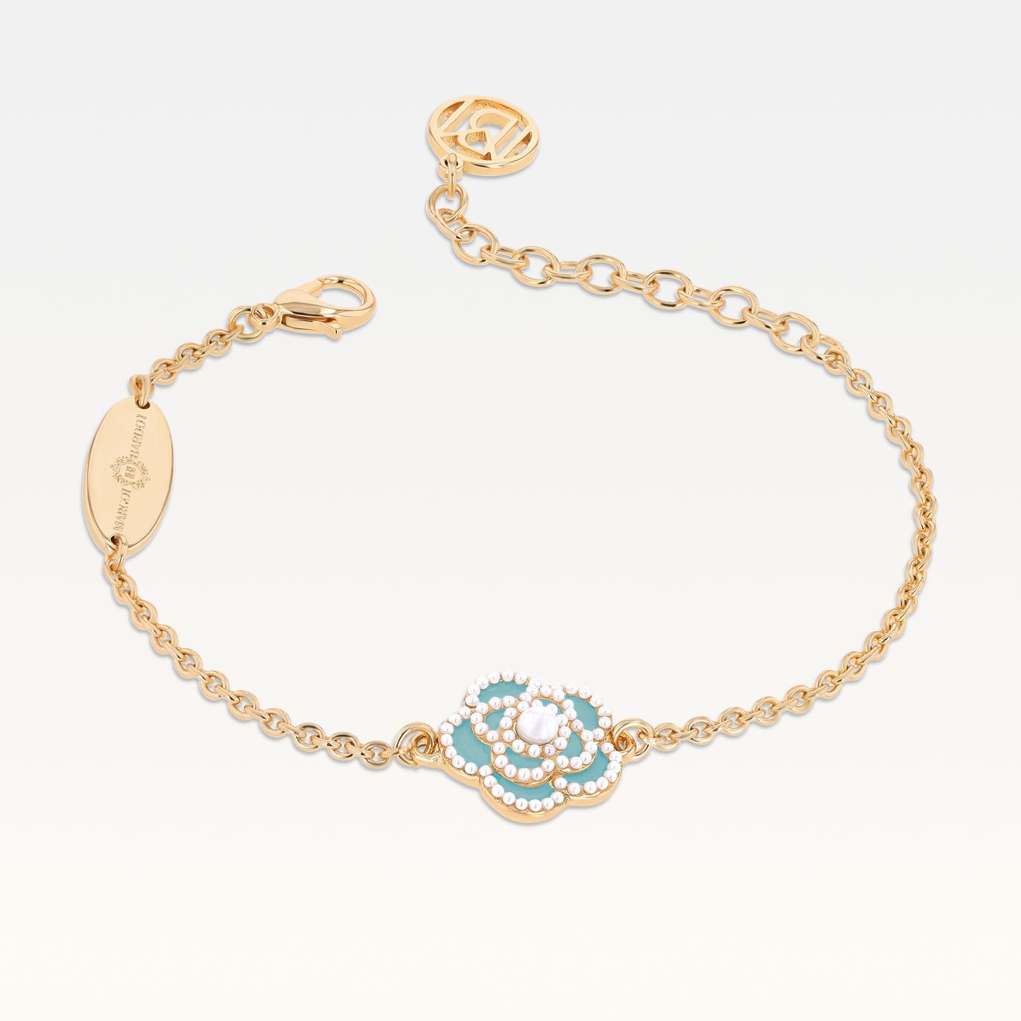 MB Signature Gold-Plated Azure Breeze Camélia Pearl Bracelet