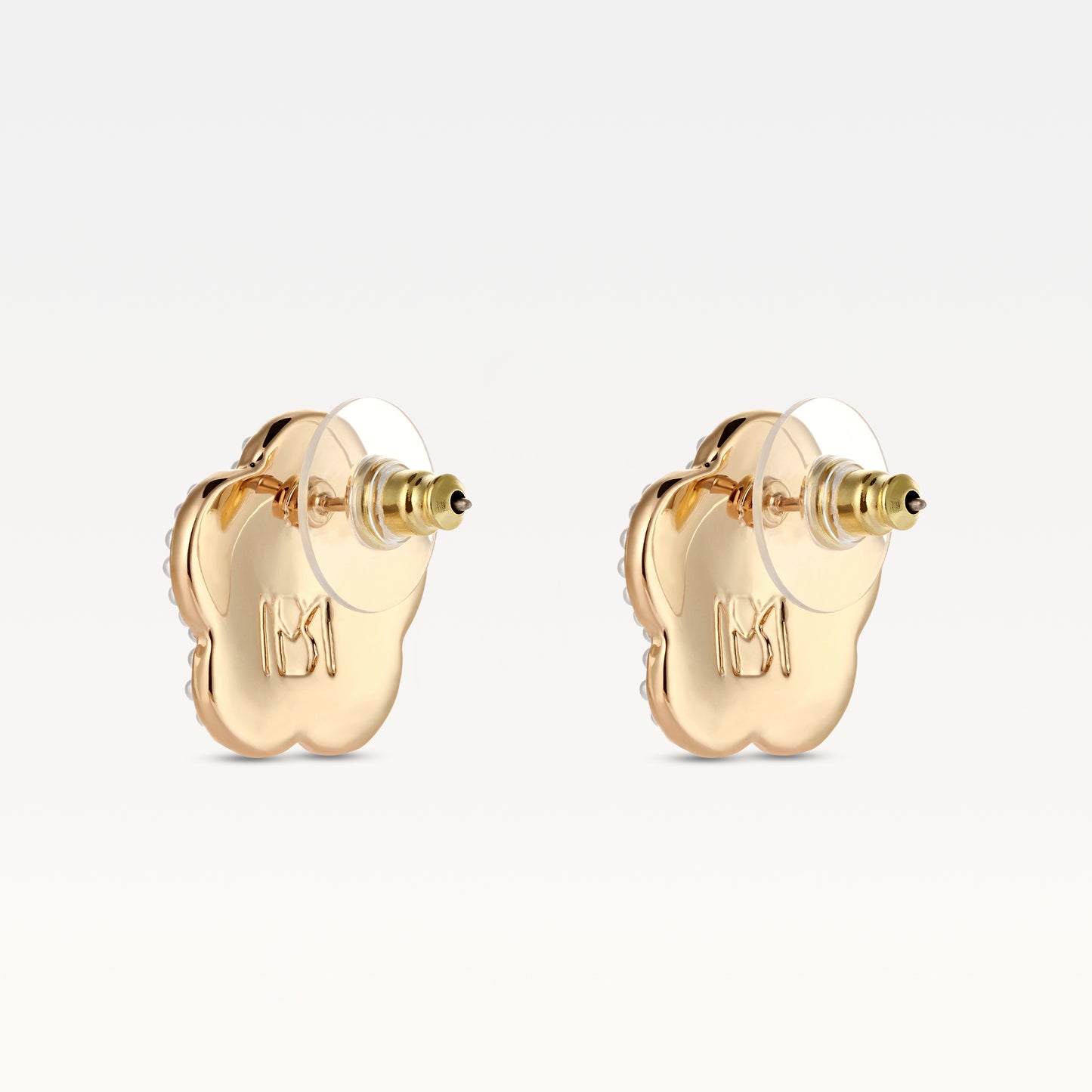MB Côte d'Azur Gold-Plated Bright Pastel Yellow Camélia Earrings