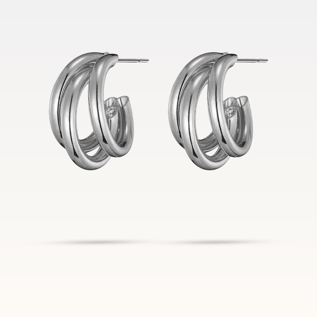 Jessica Hoop Earrings - Silver