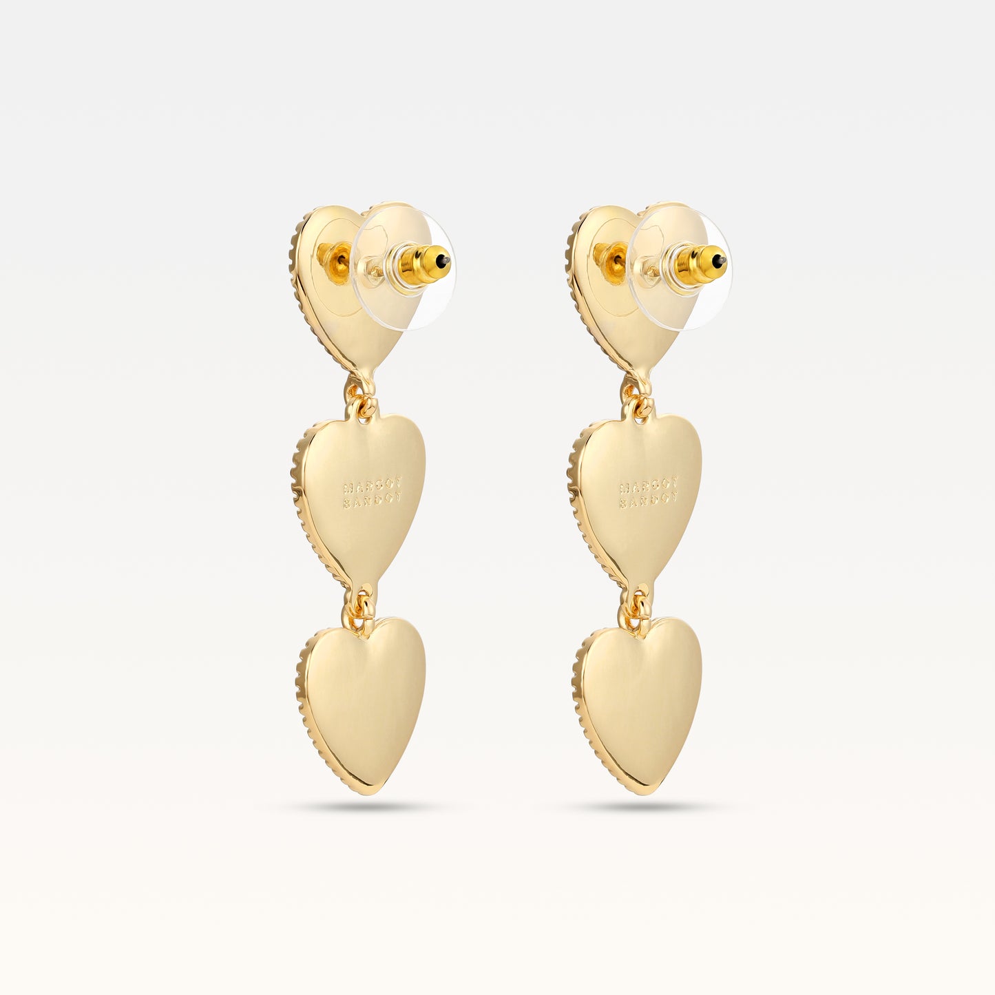 MB Maeva Gold-Plated Heart Earrings