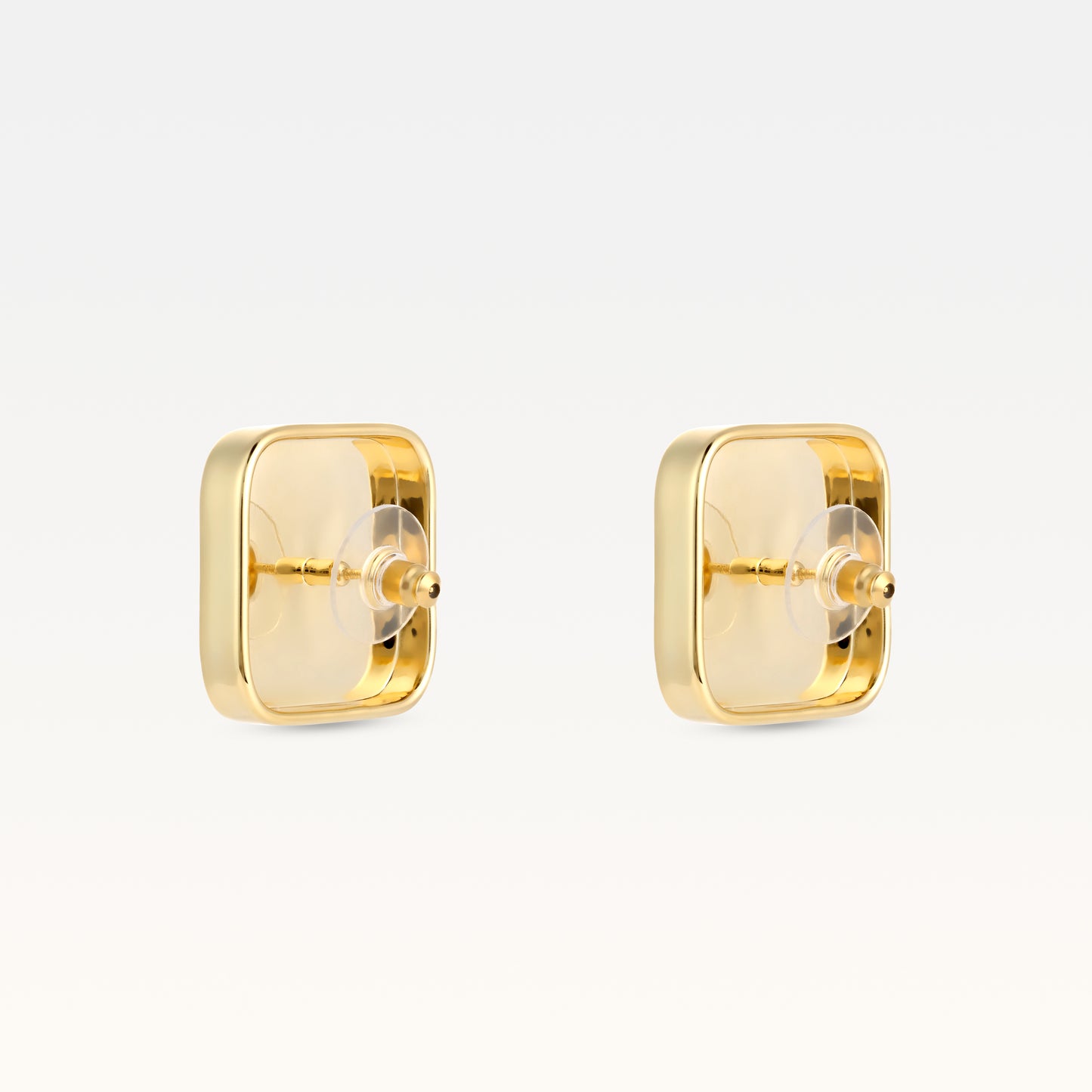 MB Signature Gold-Plated Blanc Lumière Earrings