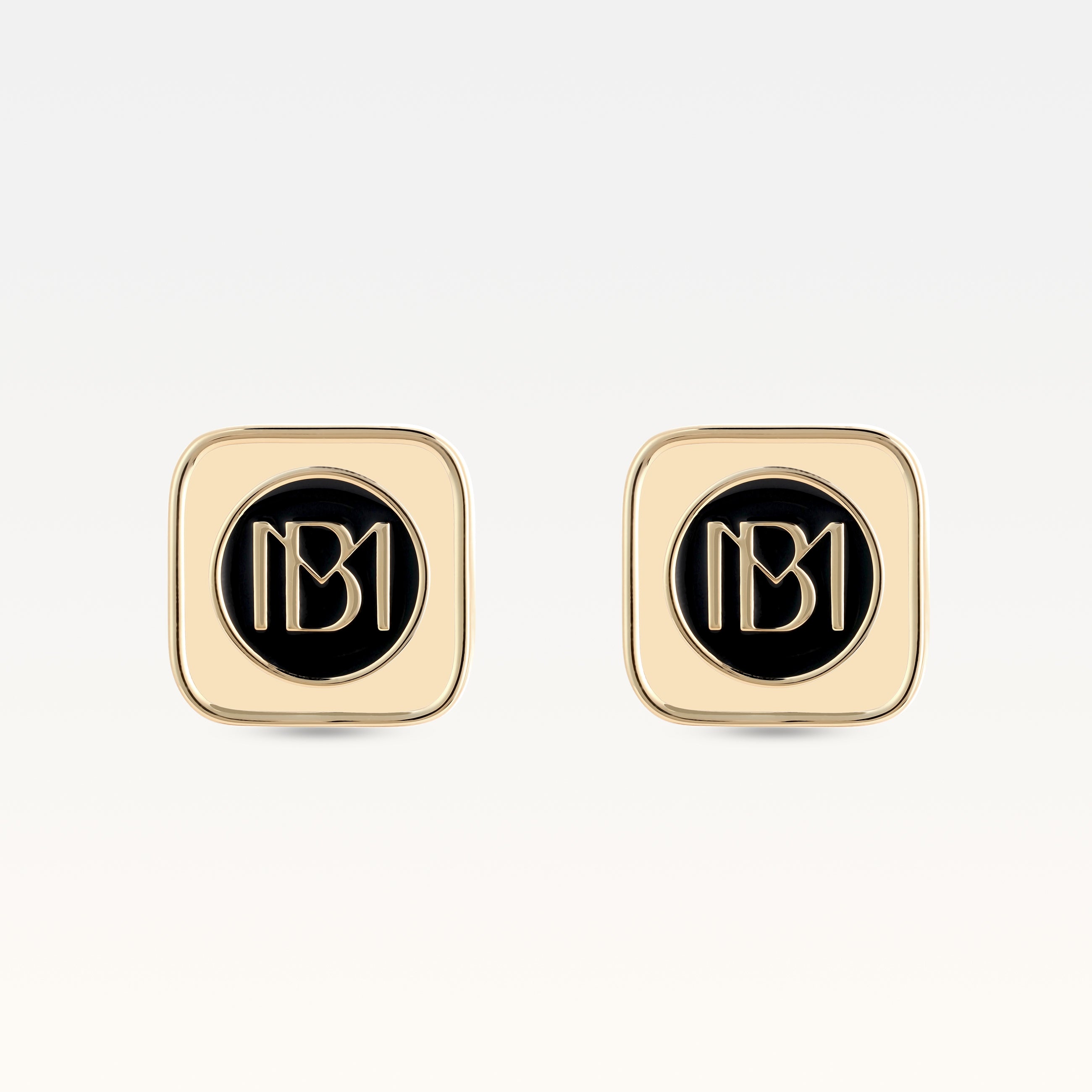 MB Signature Gold Plated Noir Lumière Earrings