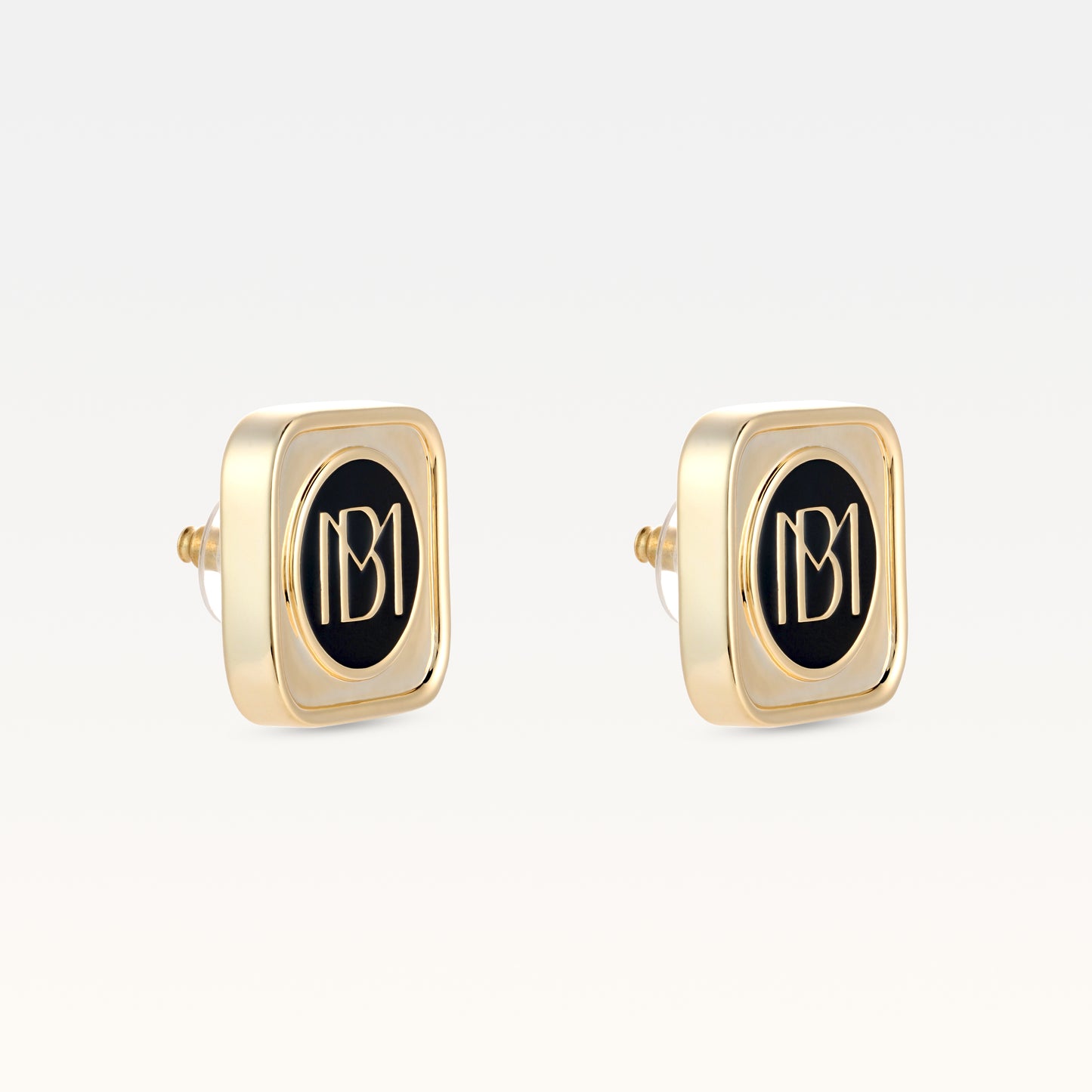 MB Signature Gold Plated Noir Lumière Earrings