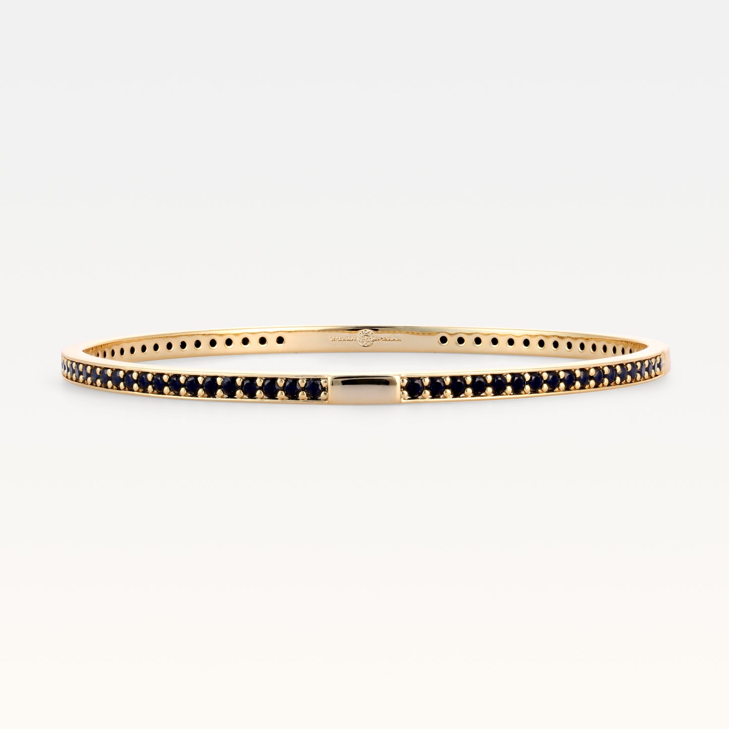 MB Signature Gold Plated Amélie Noir Pavé Bangle