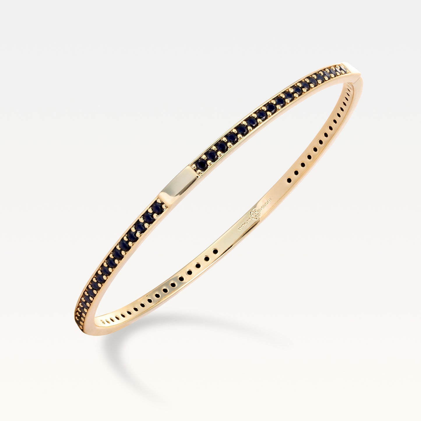 MB Signature Gold Plated Amélie Noir Pavé Bangle