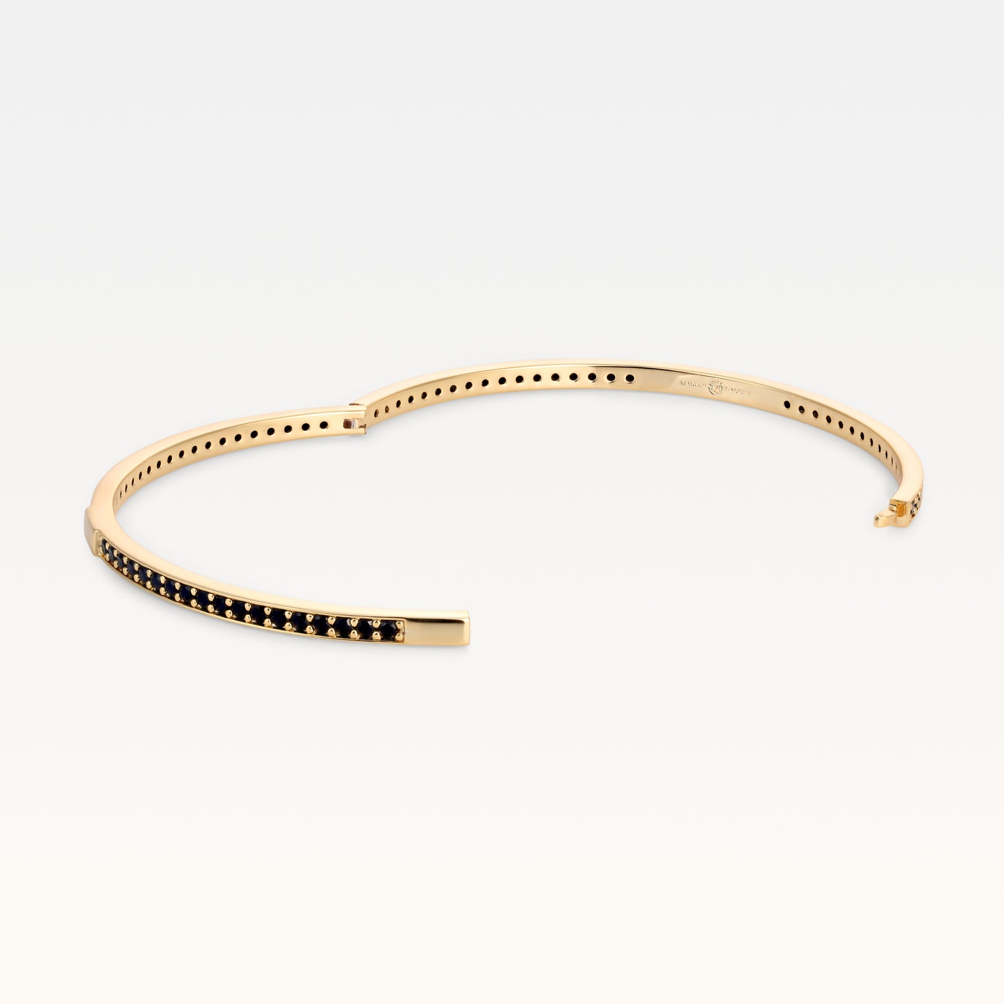 MB Signature Gold Plated Amélie Noir Pavé Bangle