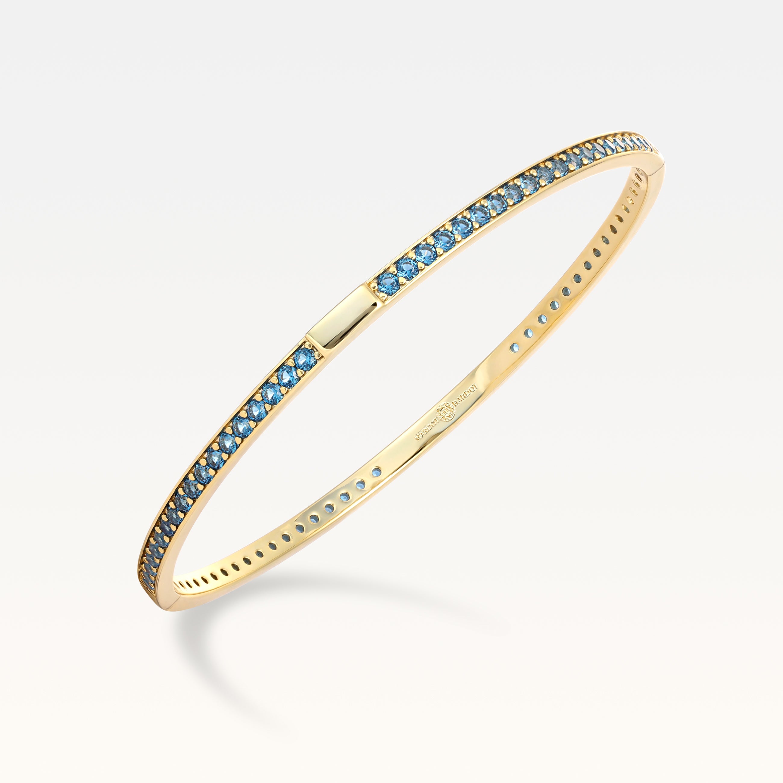 MB Signature Gold Plated Amélie Azure Pavé Bangle