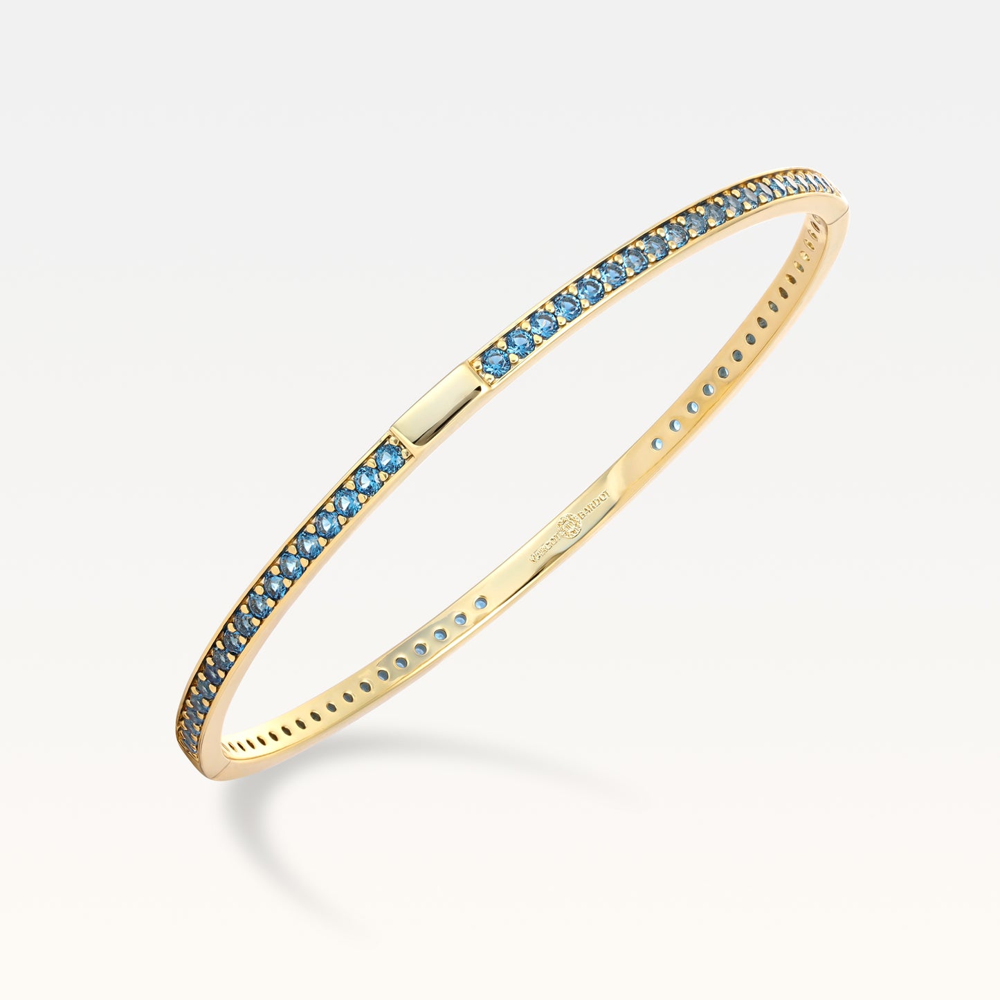 MB Signature Gold Plated Amélie Azure Pavé Bangle