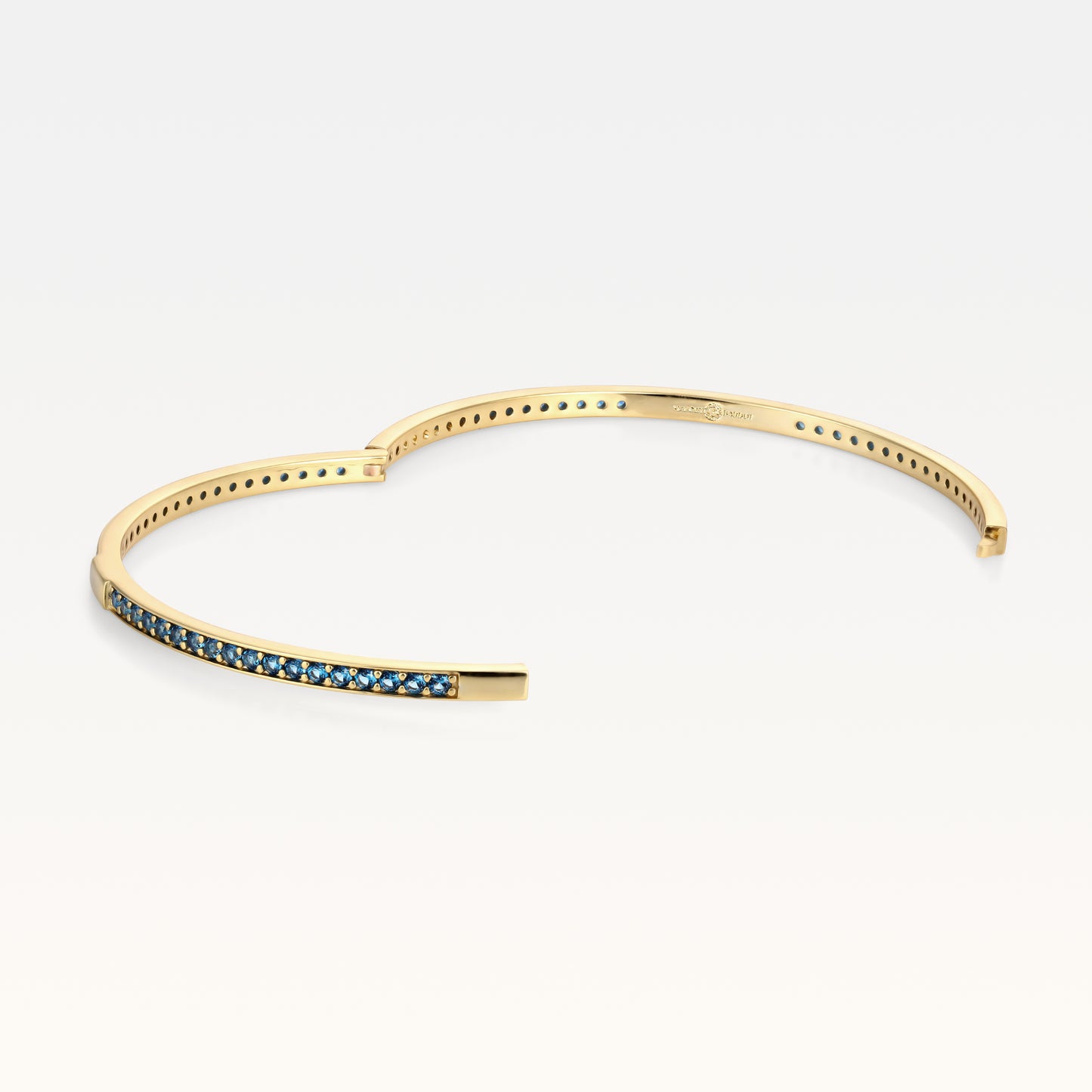 MB Signature Gold Plated Amélie Turquoise Pavé Bangle