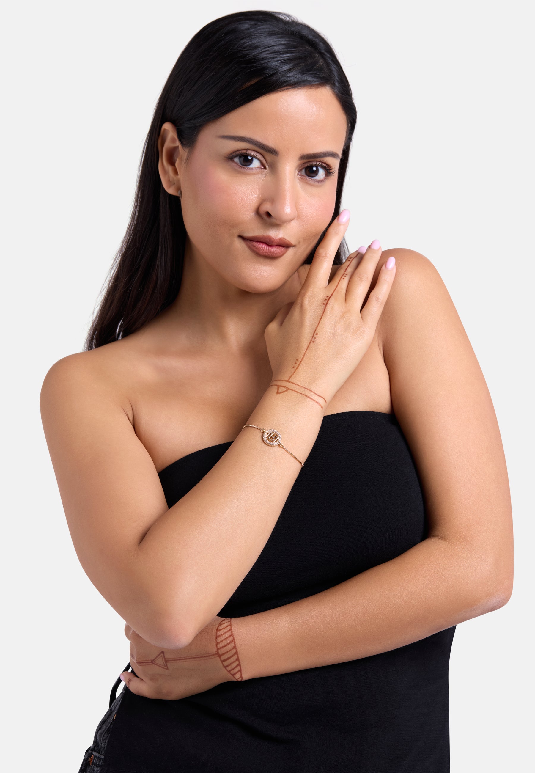 MB Signature Gold Plated Mimi Pendant Bracelet