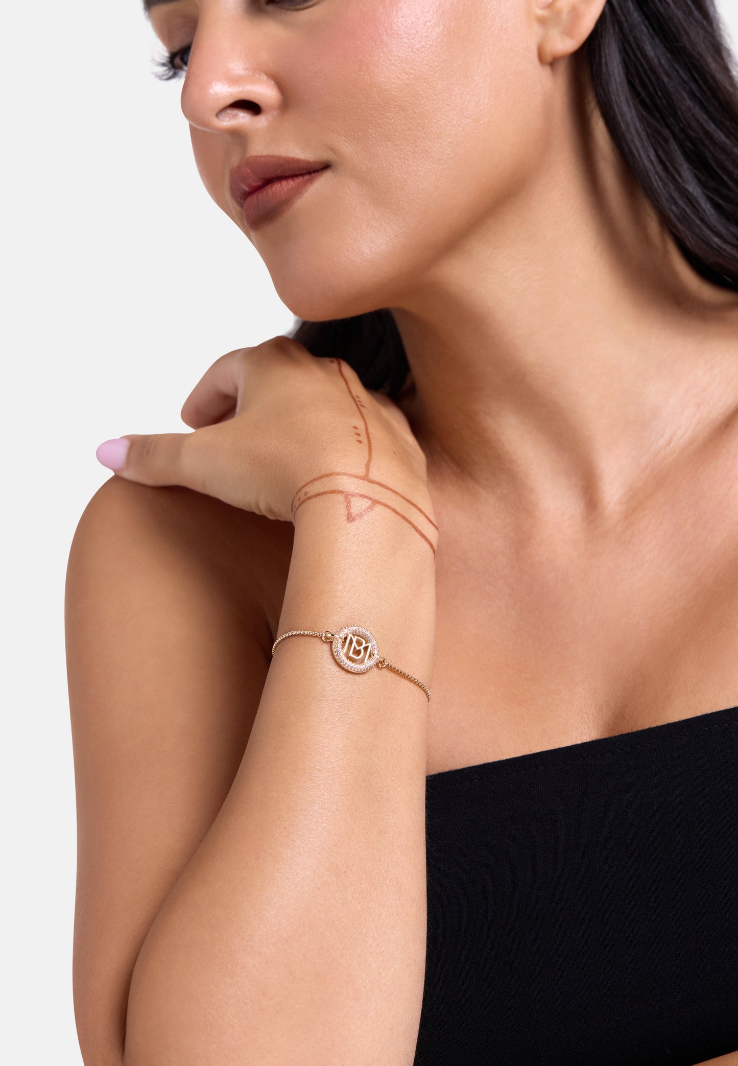 MB Signature Gold Plated Mimi Pendant Bracelet