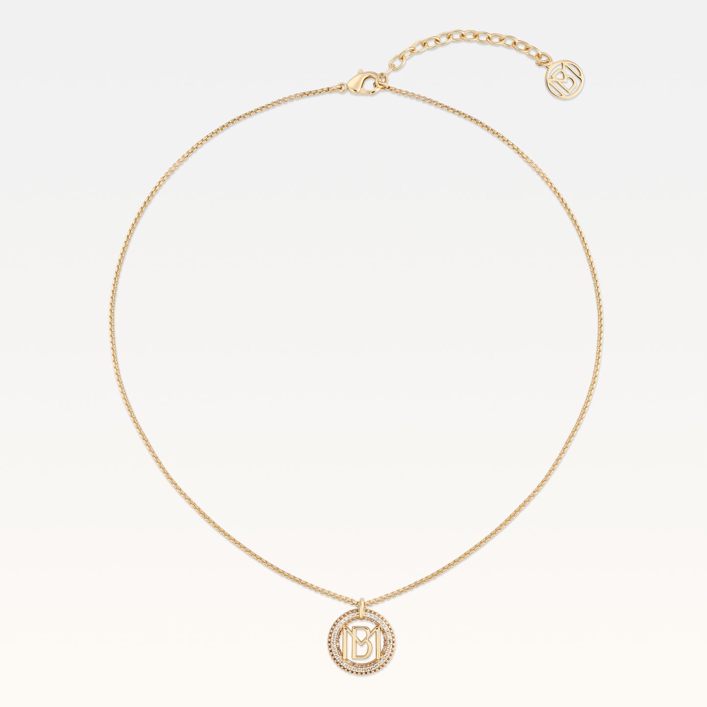MB Signature Gold Plated Mimi Pendant Necklace