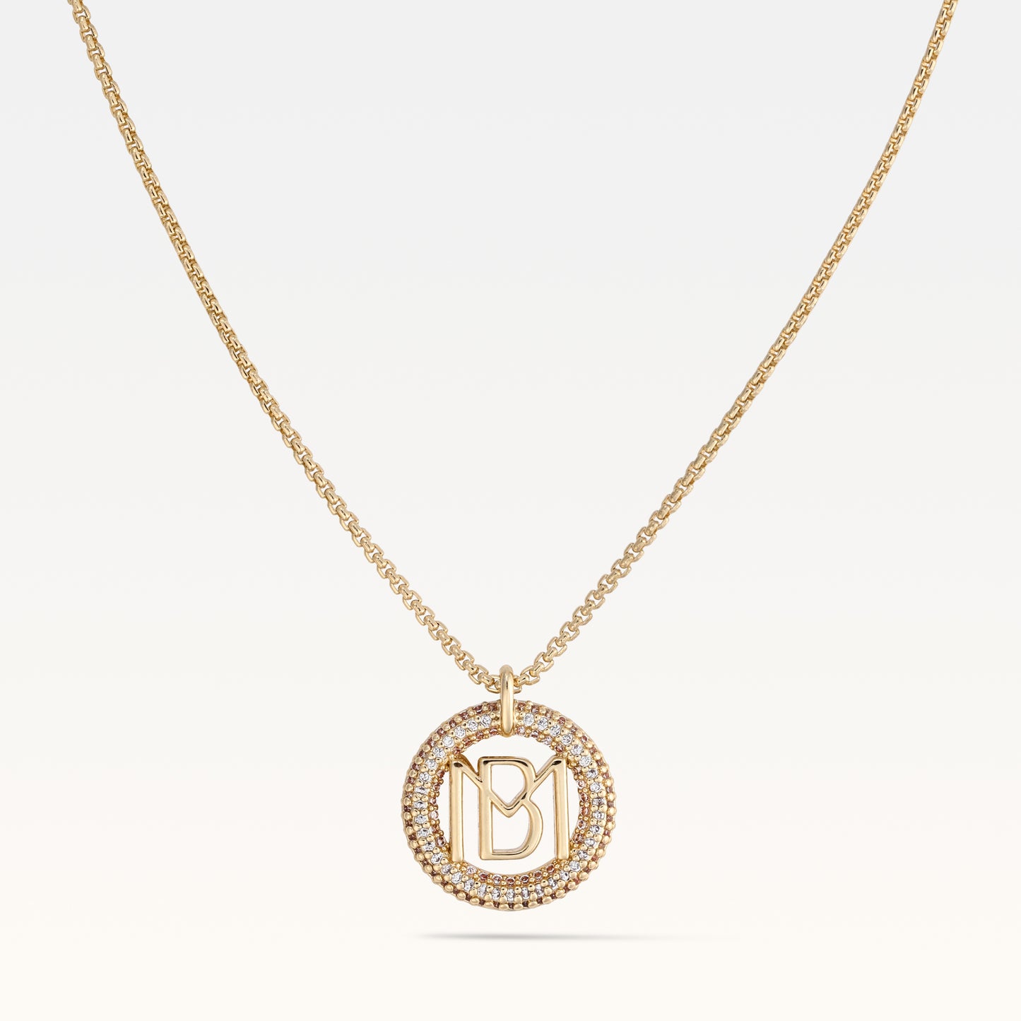 MB Signature Gold Plated Mimi Pendant Necklace
