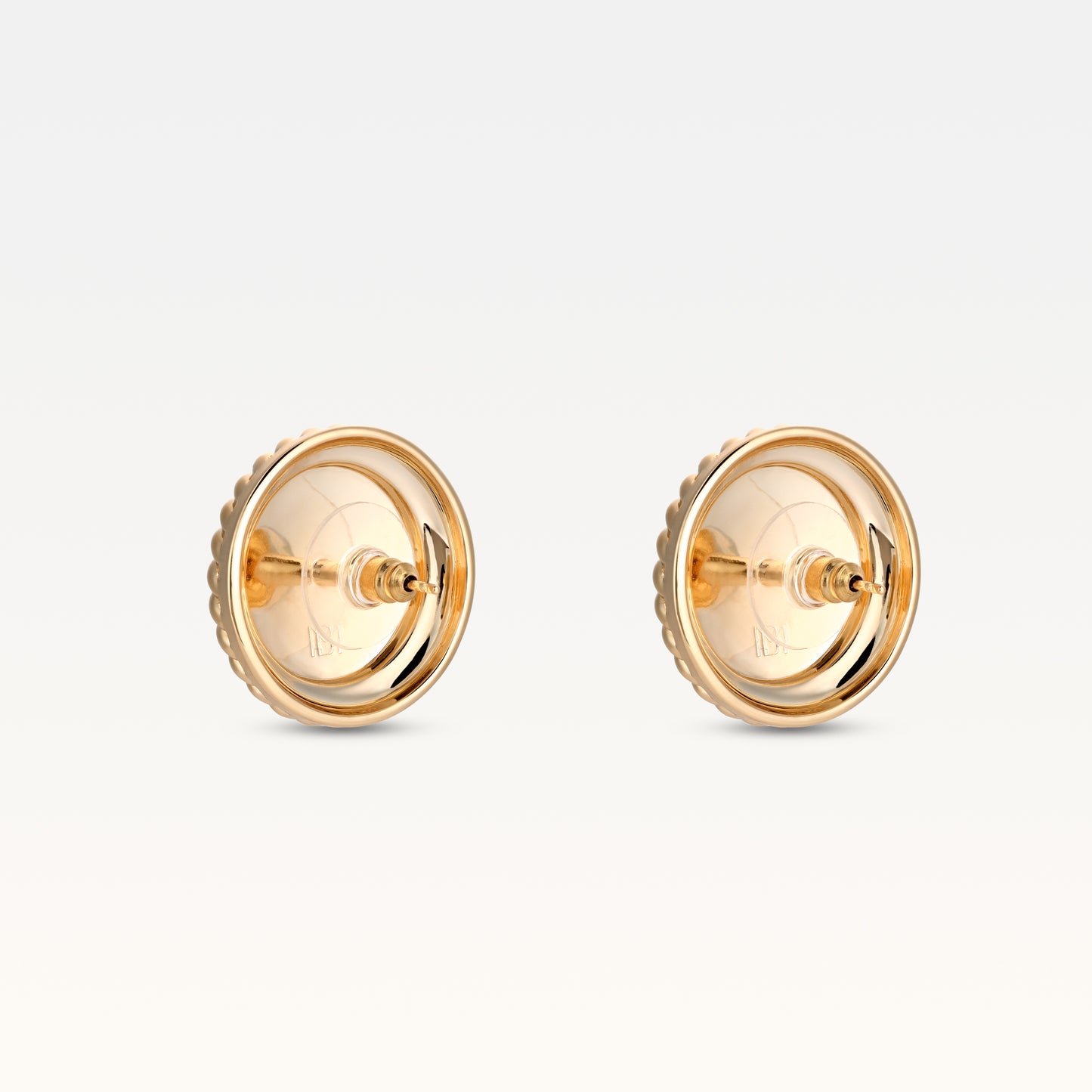 MB Signature Gold Plated Médallion Studs