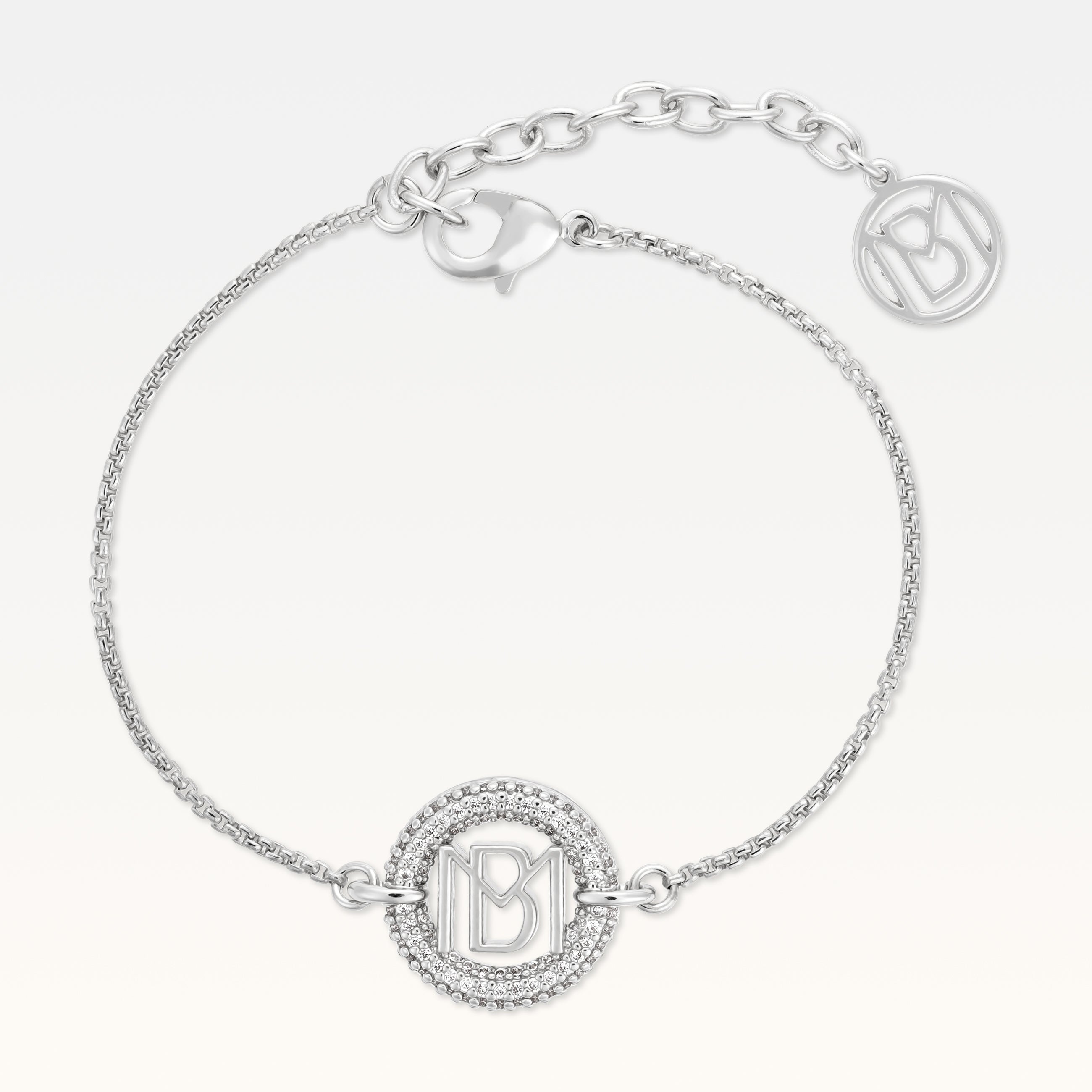MB Signature Silver Plated Mimi Pendant Bracelet