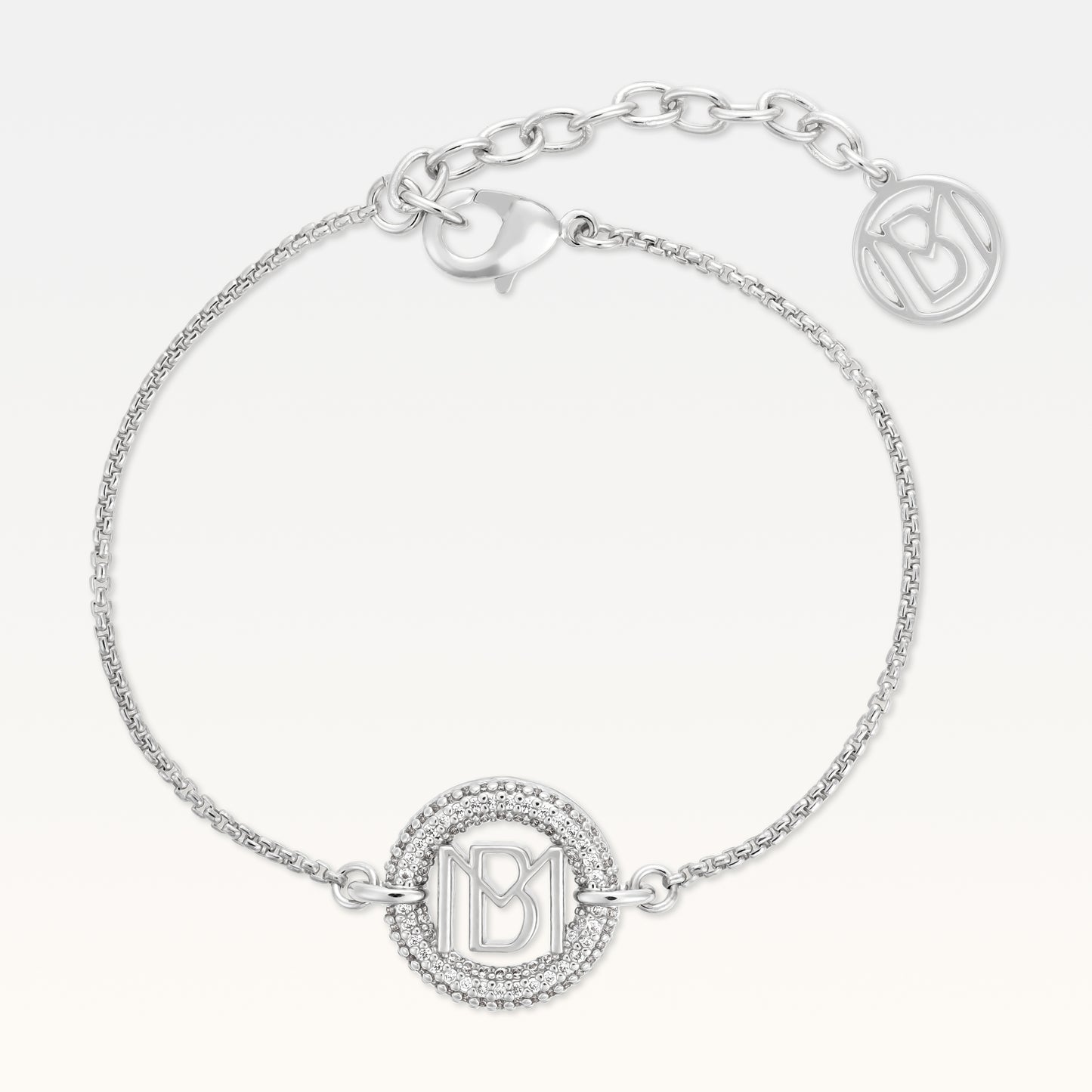 MB Signature Silver Plated Mimi Pendant Bracelet