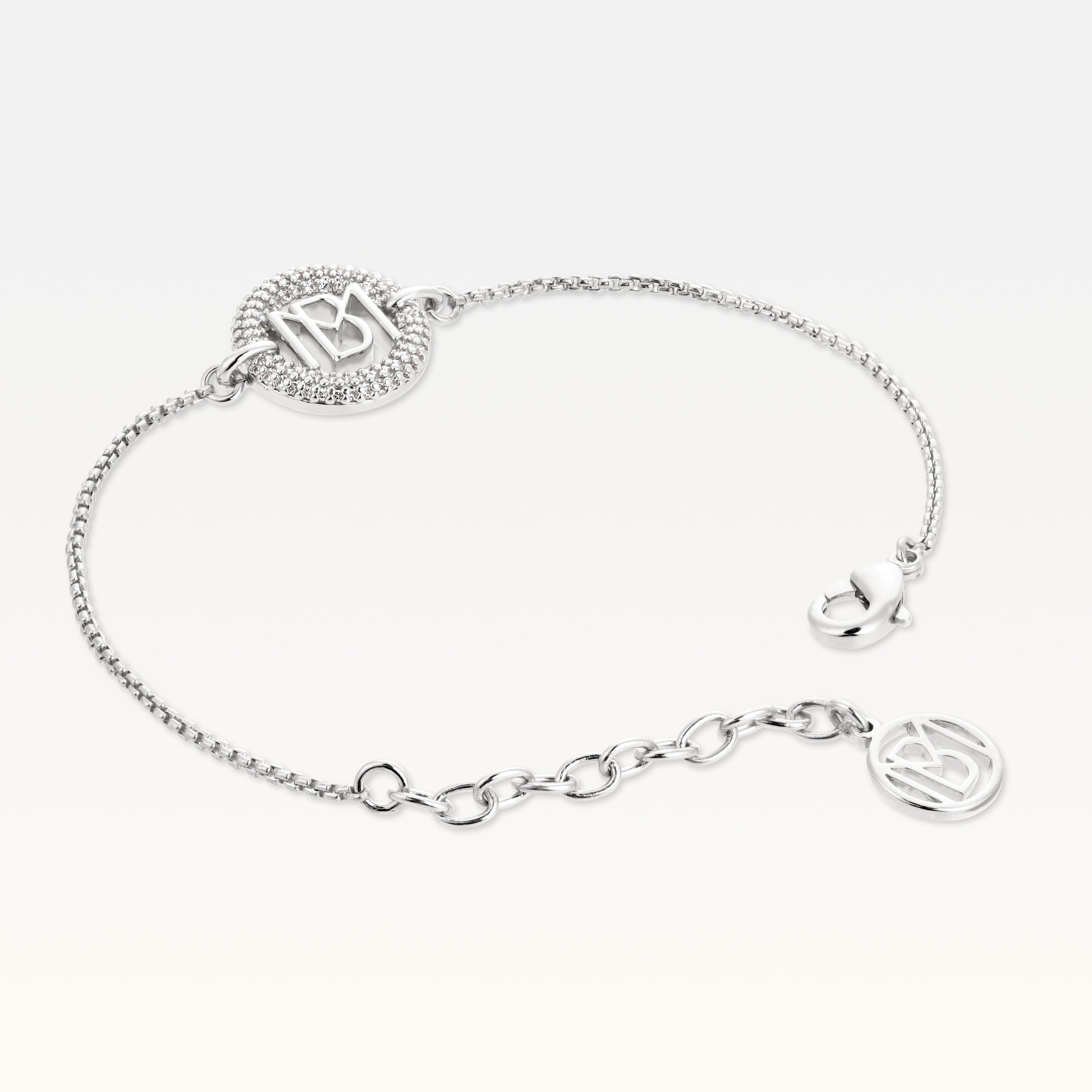 MB Signature Silver Plated Mimi Pendant Bracelet