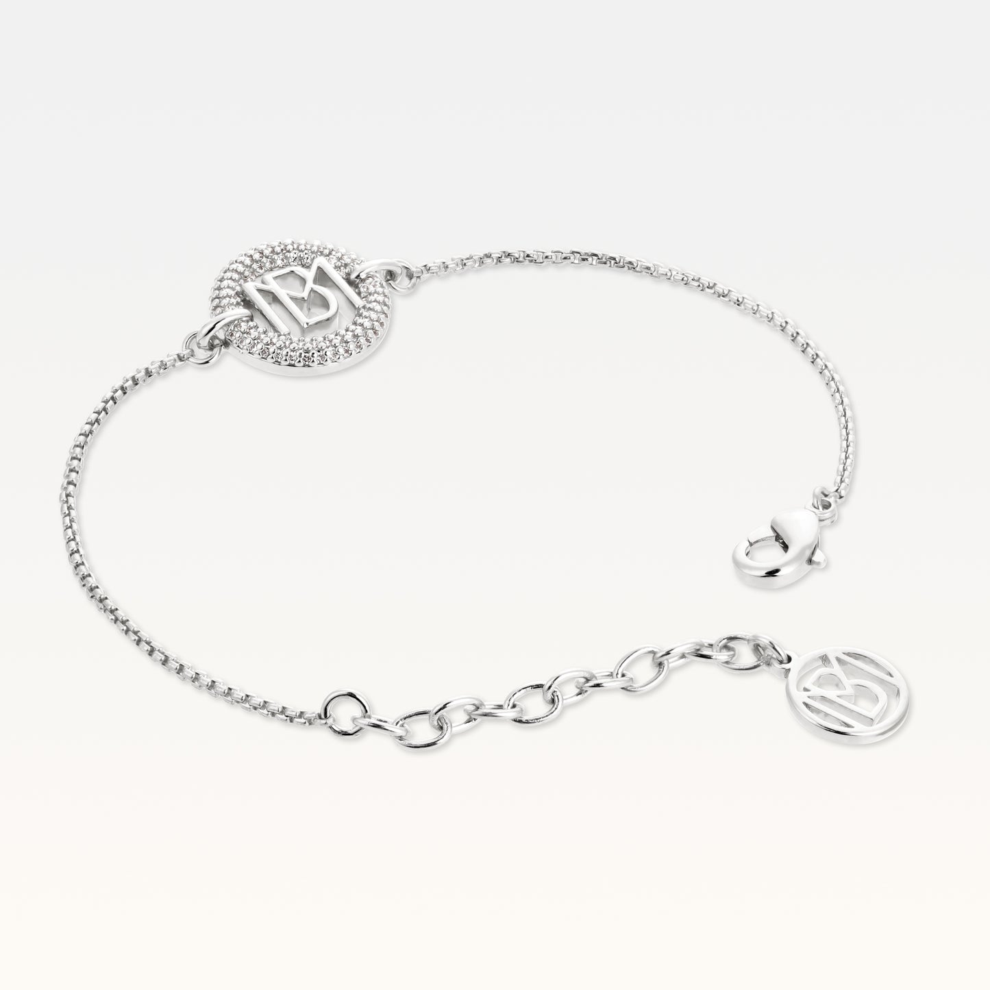 MB Signature Silver Plated Mimi Pendant Bracelet