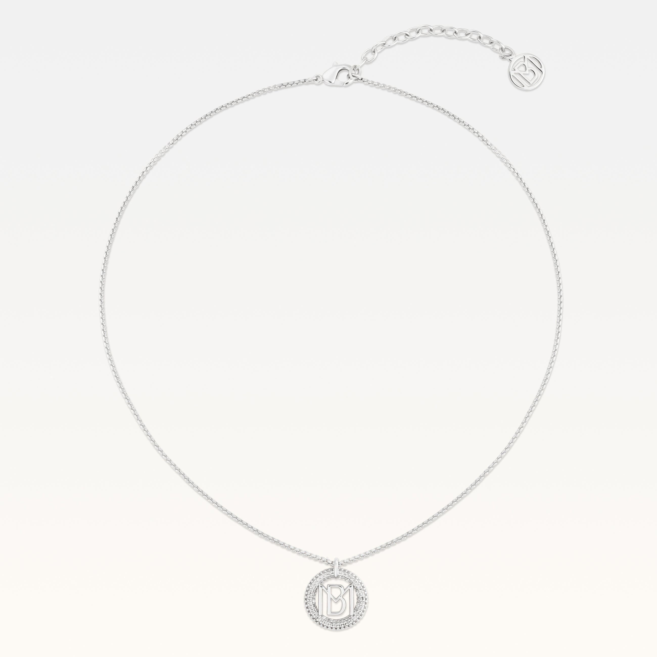 MB Signature Silver Plated Mimi Pendant Necklace