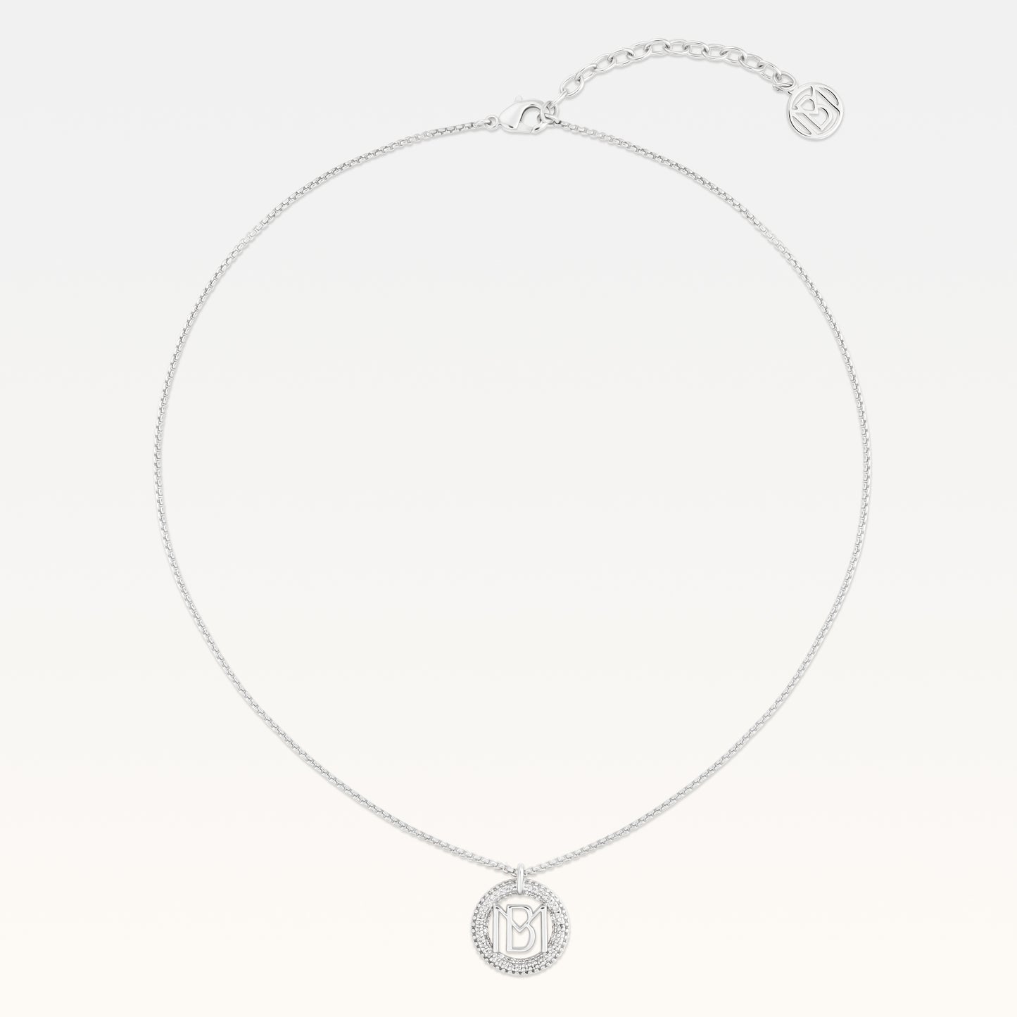 MB Signature Silver Plated Mimi Pendant Necklace
