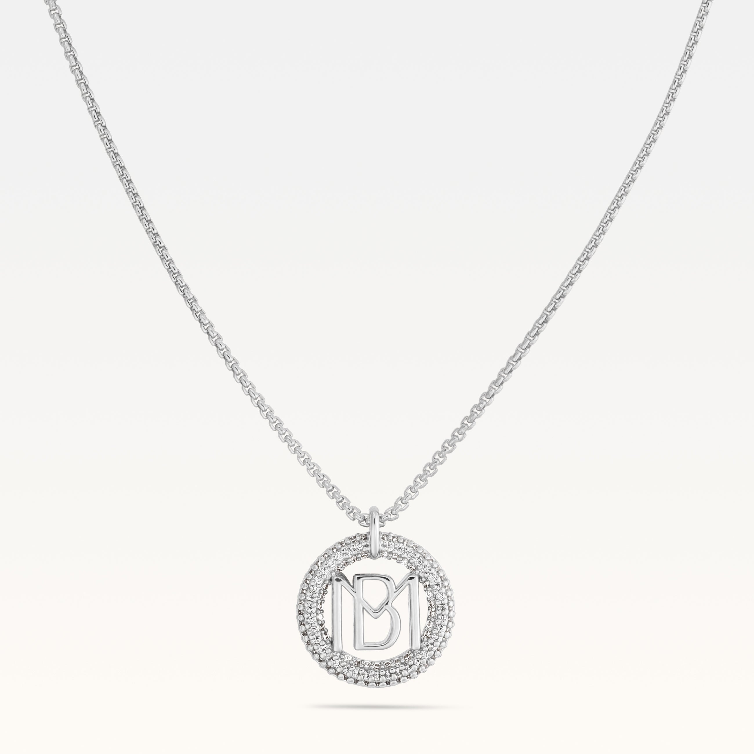 MB Signature Silver Plated Mimi Pendant Necklace