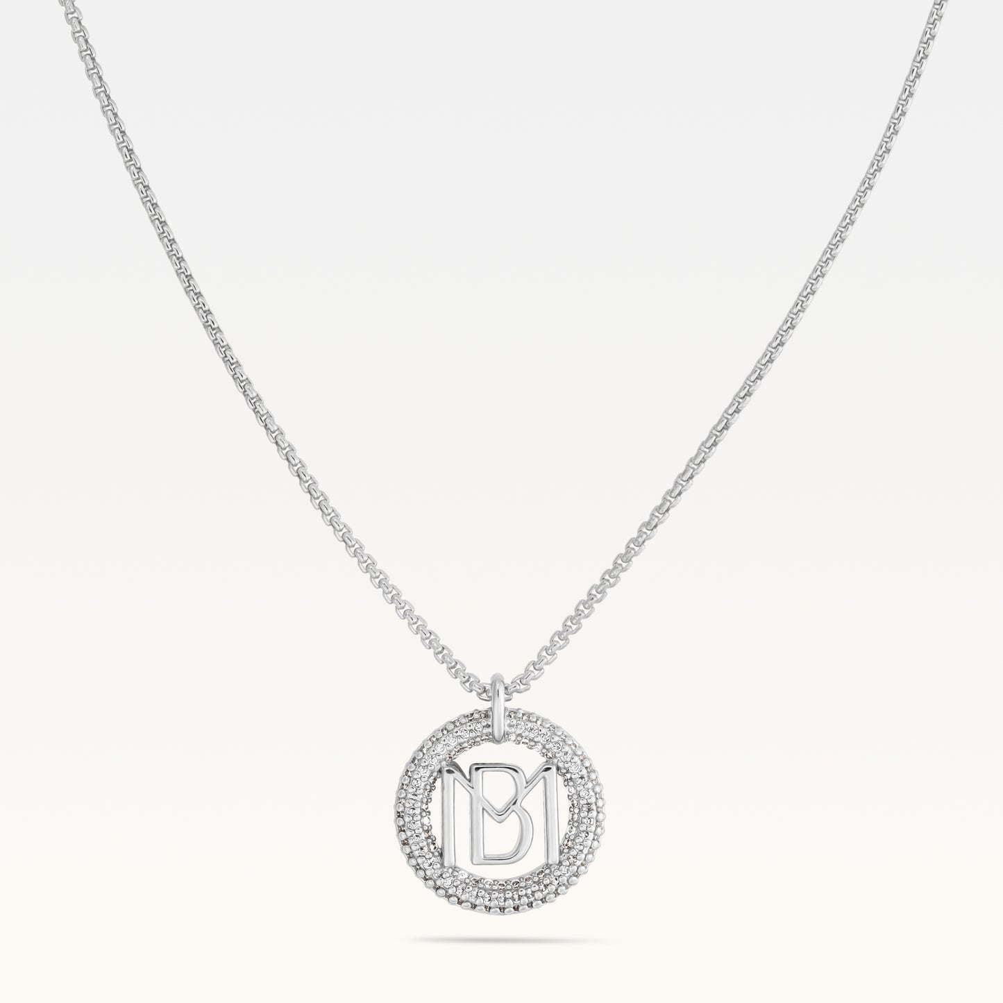 MB Signature Silver Plated Mimi Pendant Necklace
