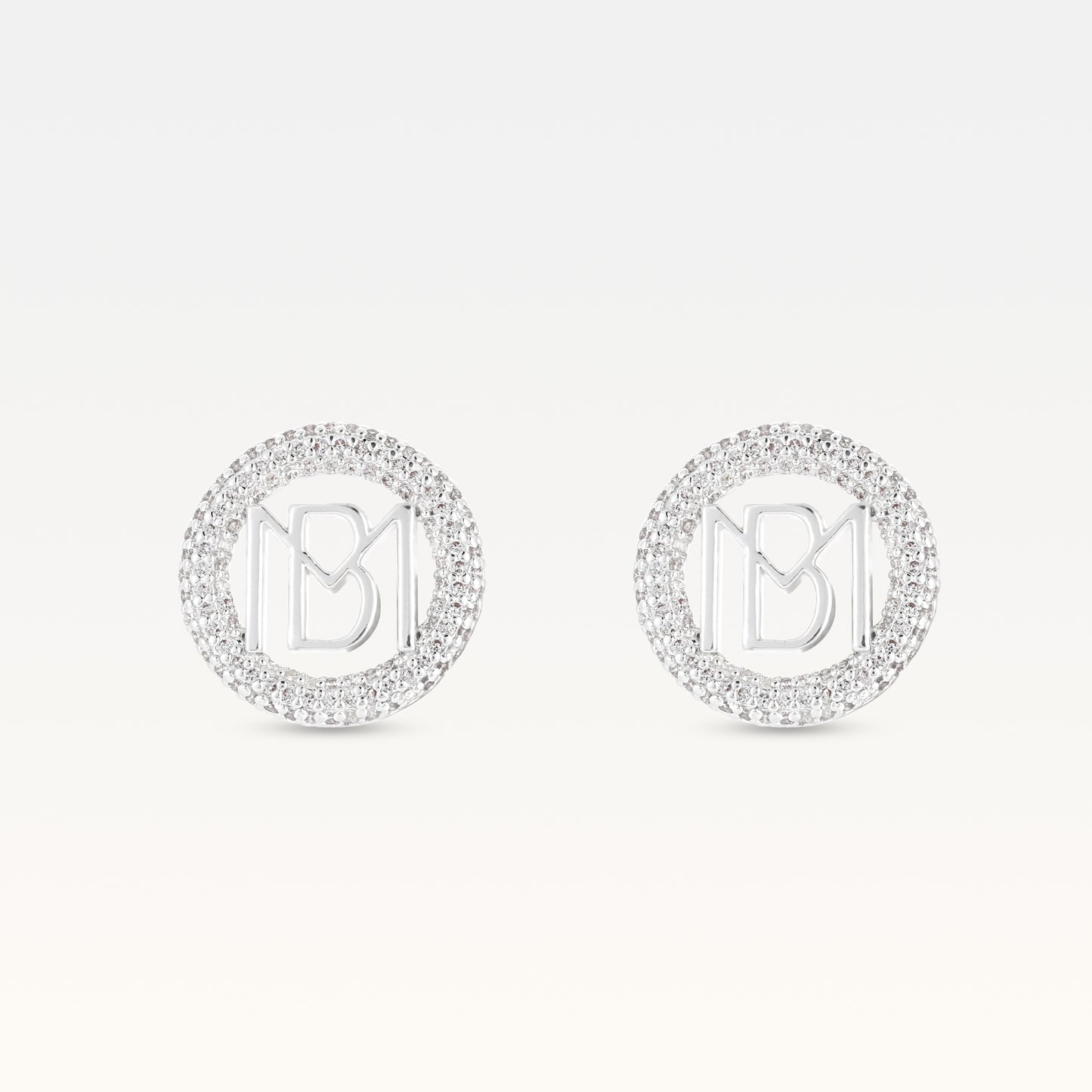 MB Signature Silver Plated Mimi Studs