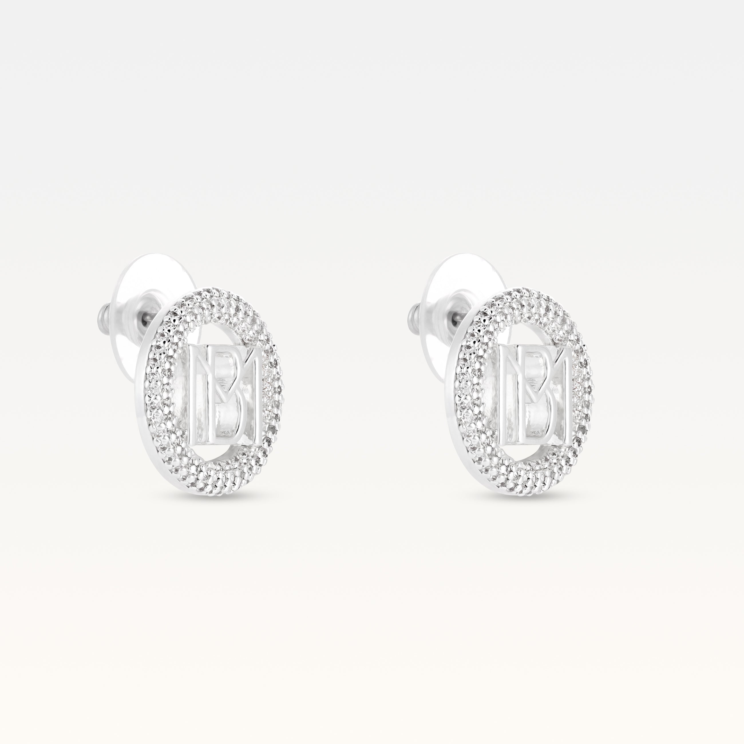 MB Signature Silver Plated Mimi Studs