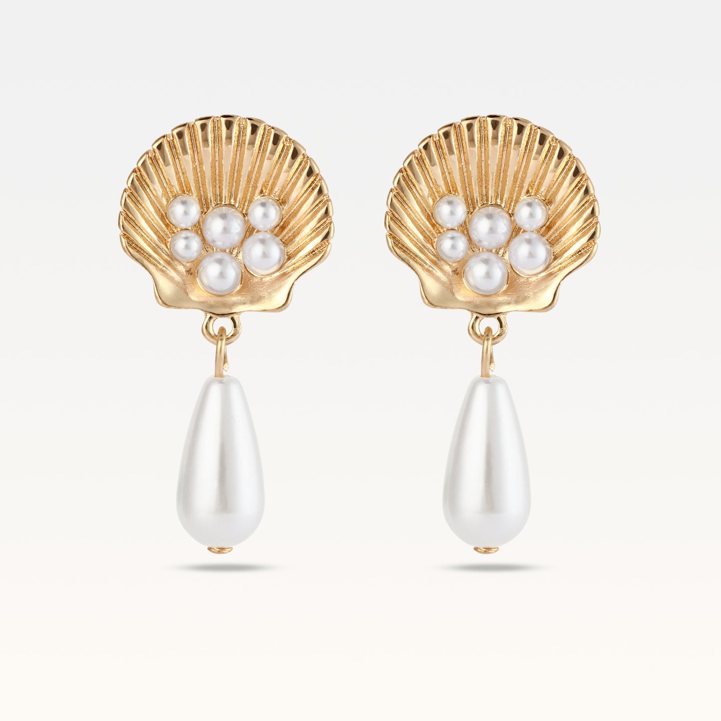 Attina Pearl Drop Earrings - Gold