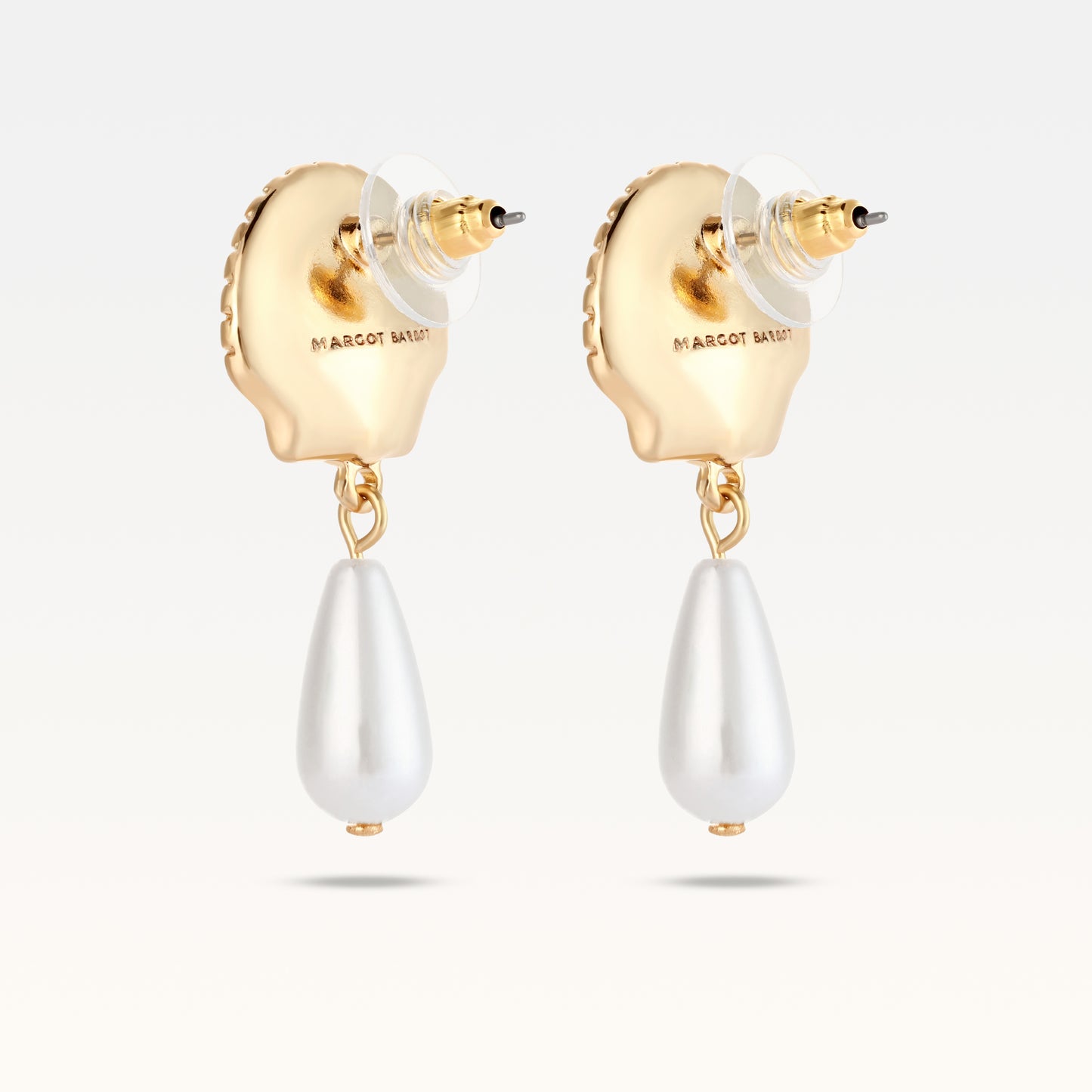 Attina Pearl Drop Earrings - Gold