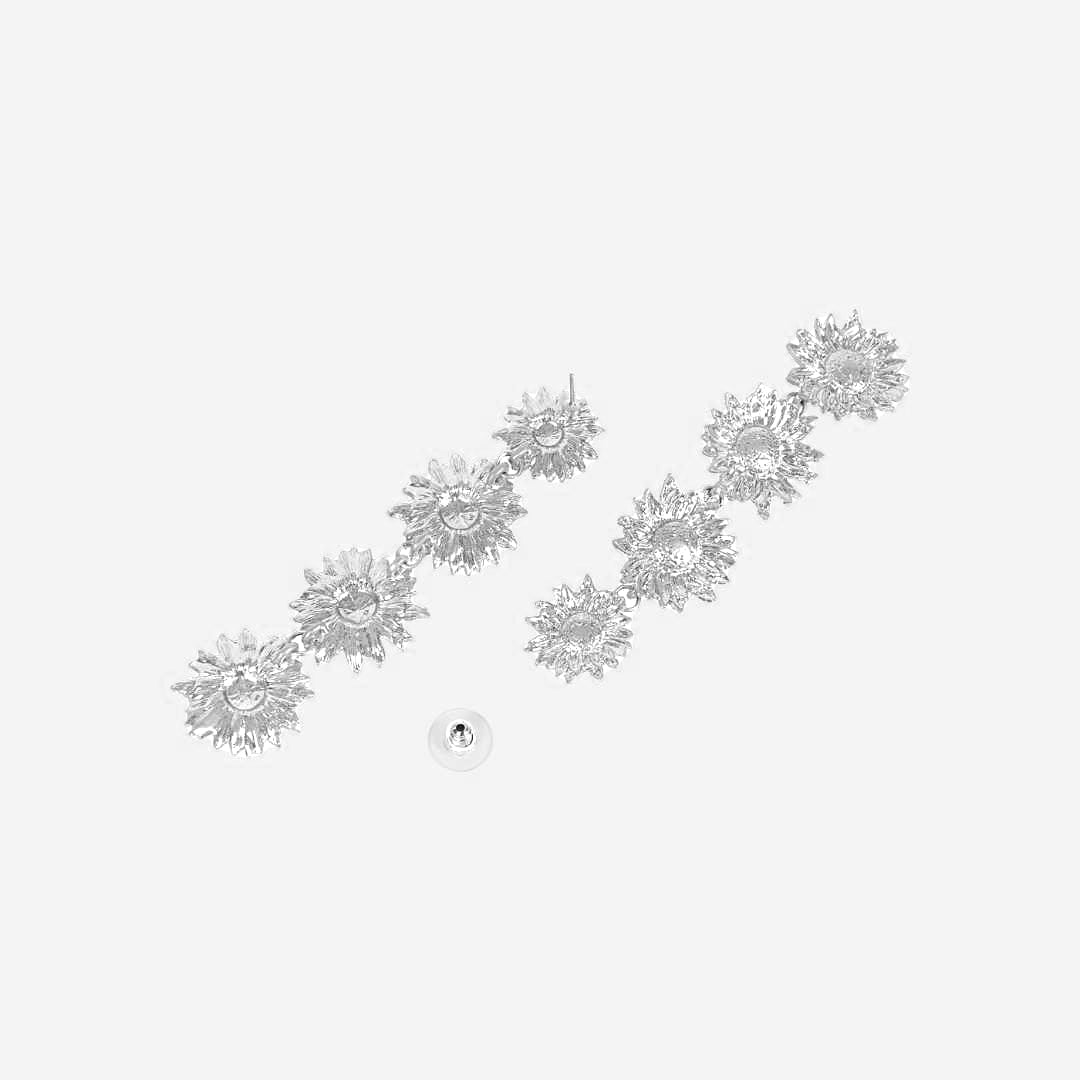 Sunny Flower Earrings - Silver