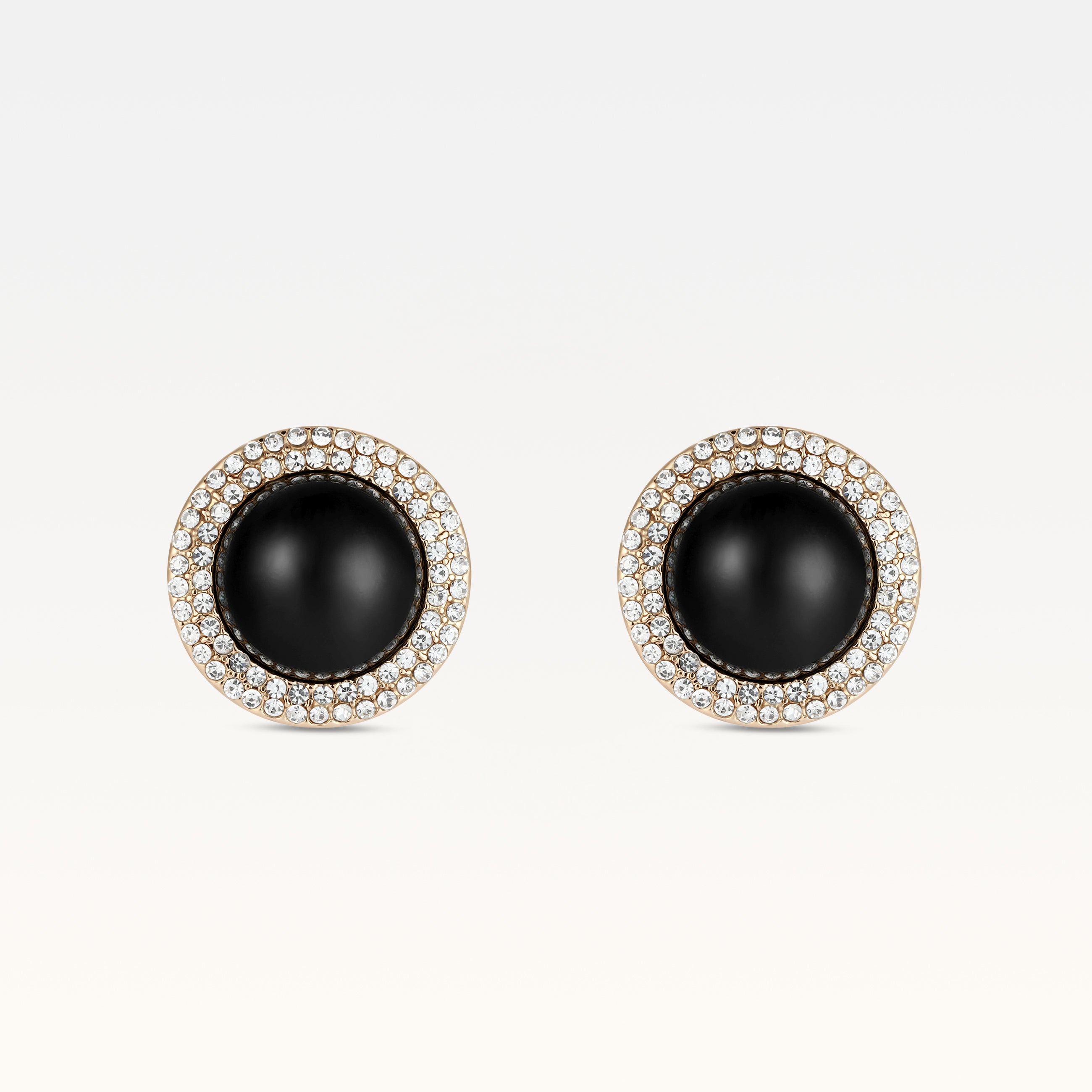 MB Mallory Noir Gold Plated Studs
