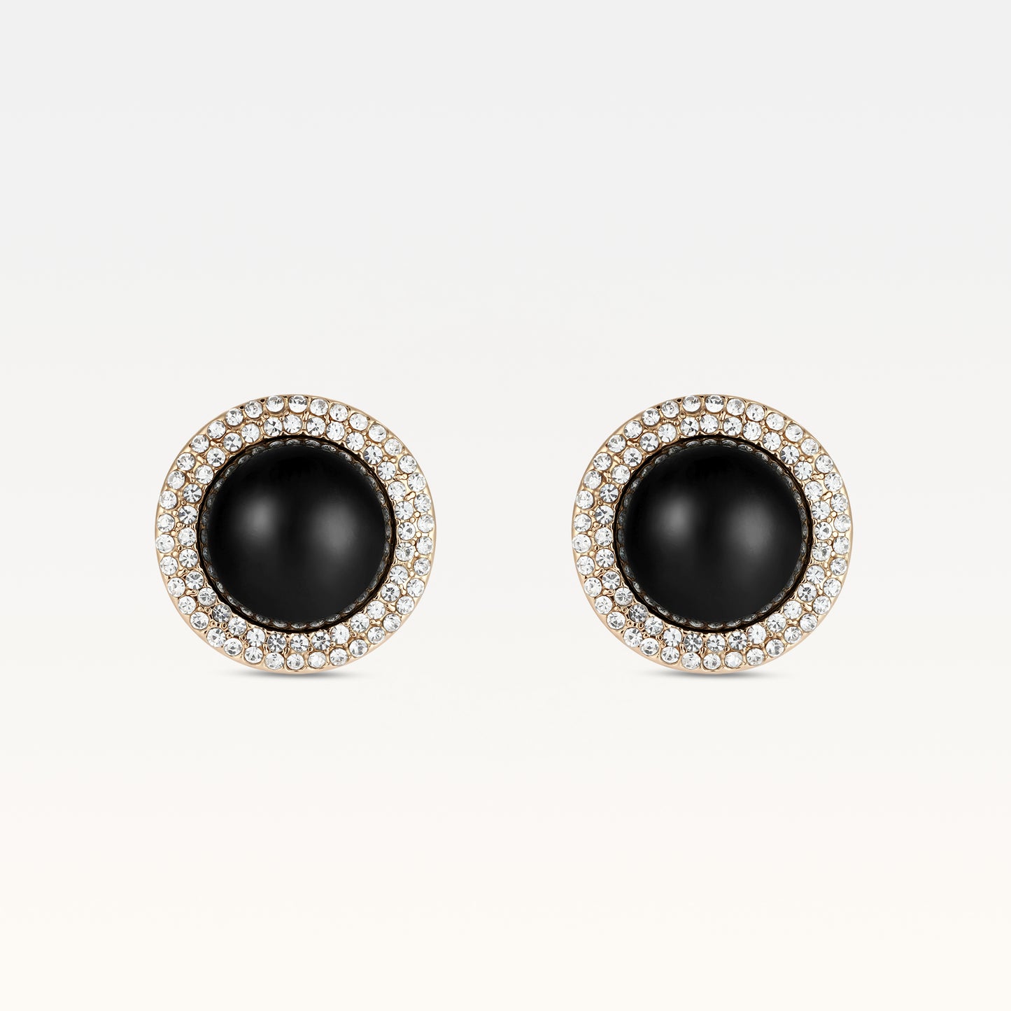 MB Mallory Noir Gold Plated Studs