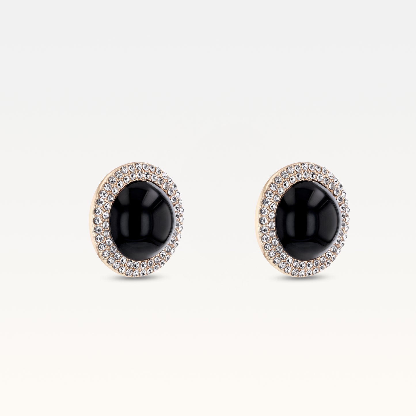 MB Mallory Noir Gold Plated Studs