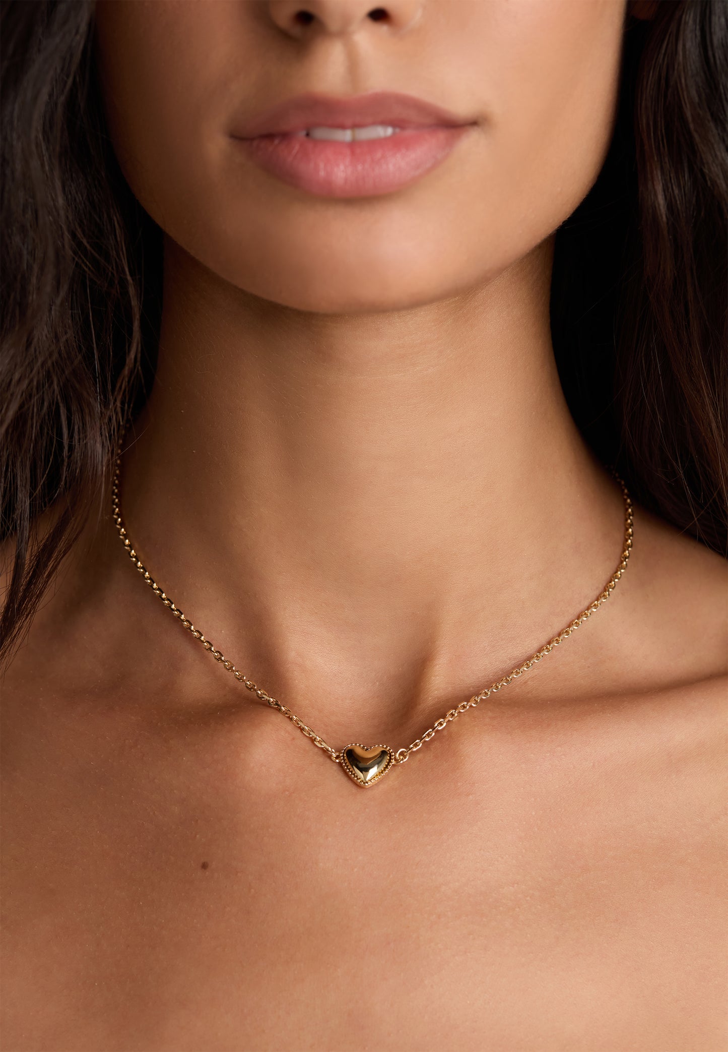 MB Maeva Gold-Plated Gold Heart Necklace