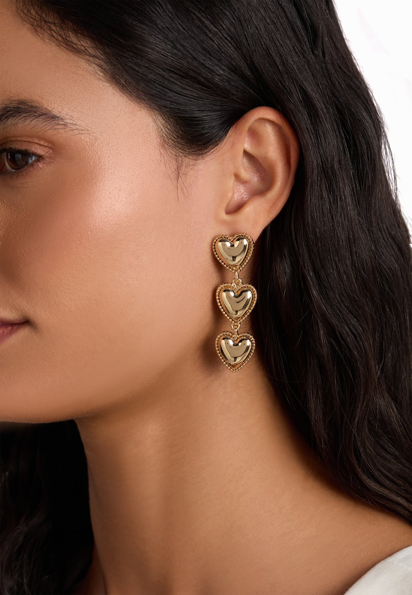 MB Maeva Gold-Plated Heart Earrings