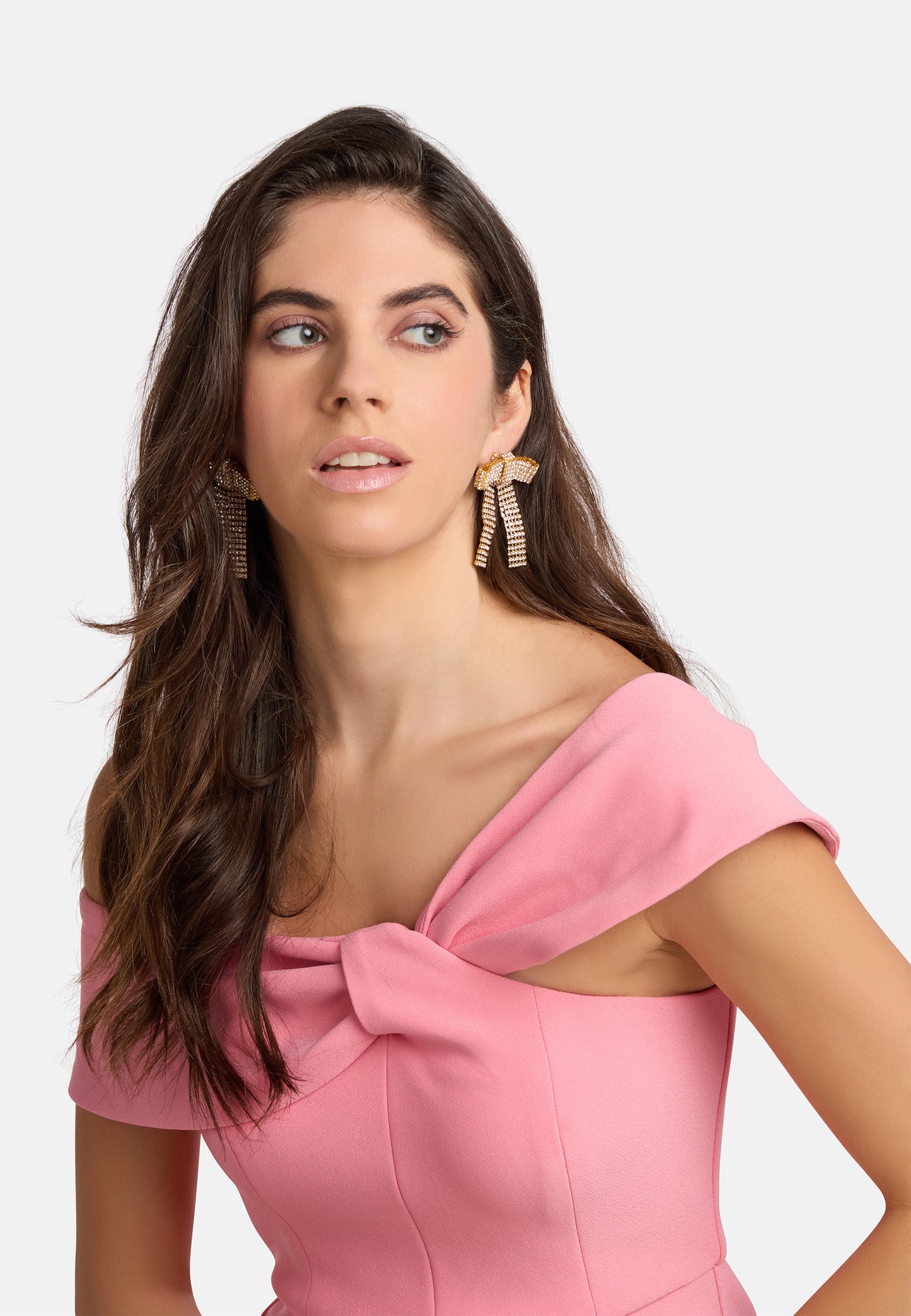 MB Gold Colored Bow Earrings