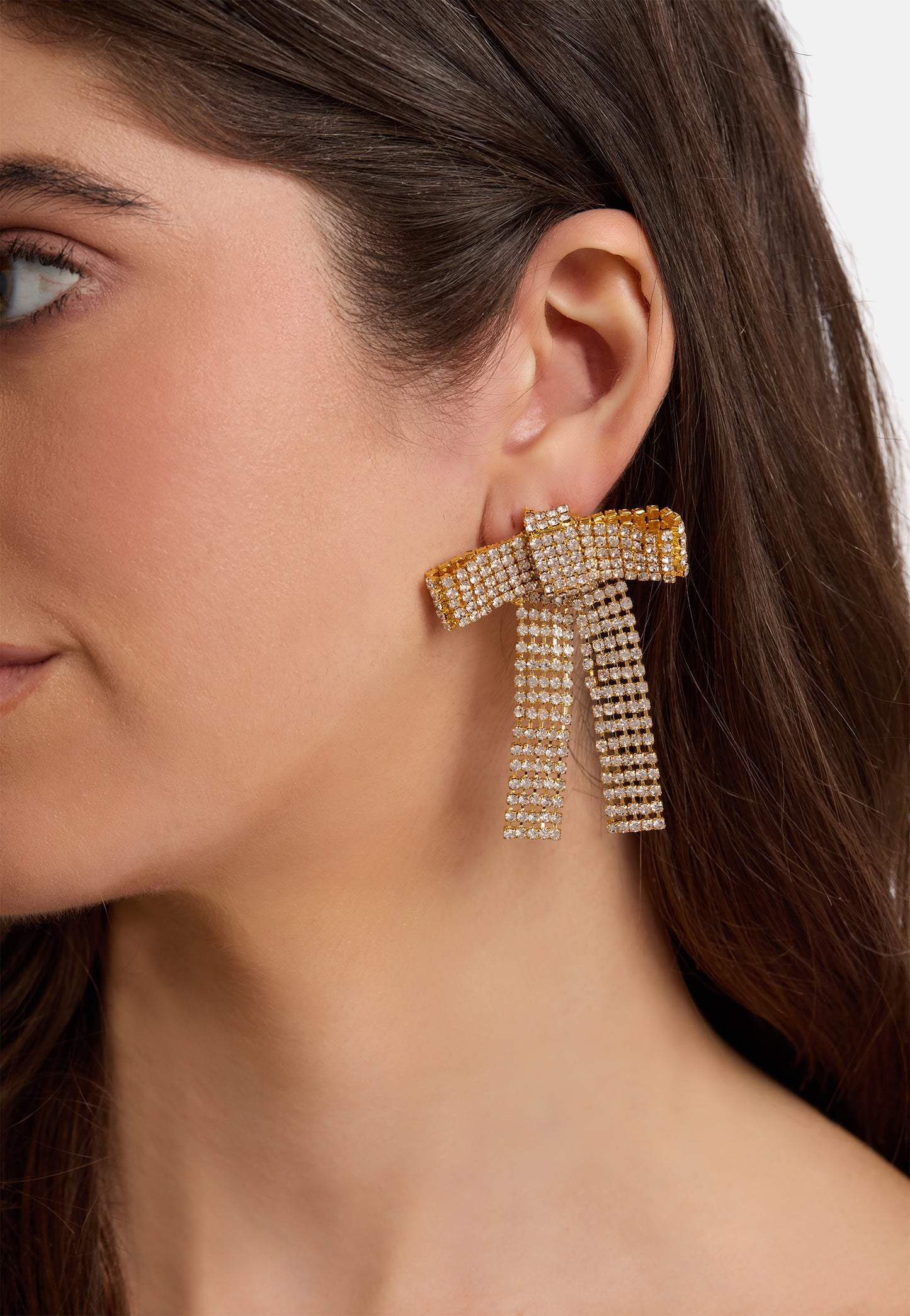 MB Gold Colored Bow Earrings