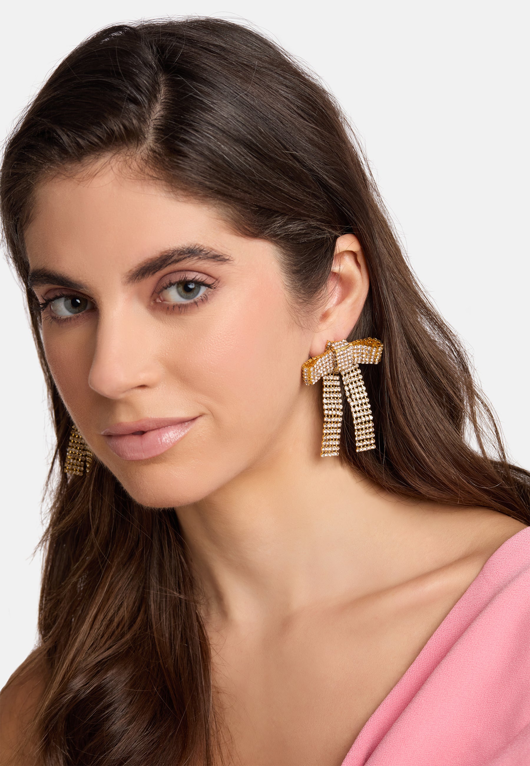 MB Gold Colored Bow Earrings