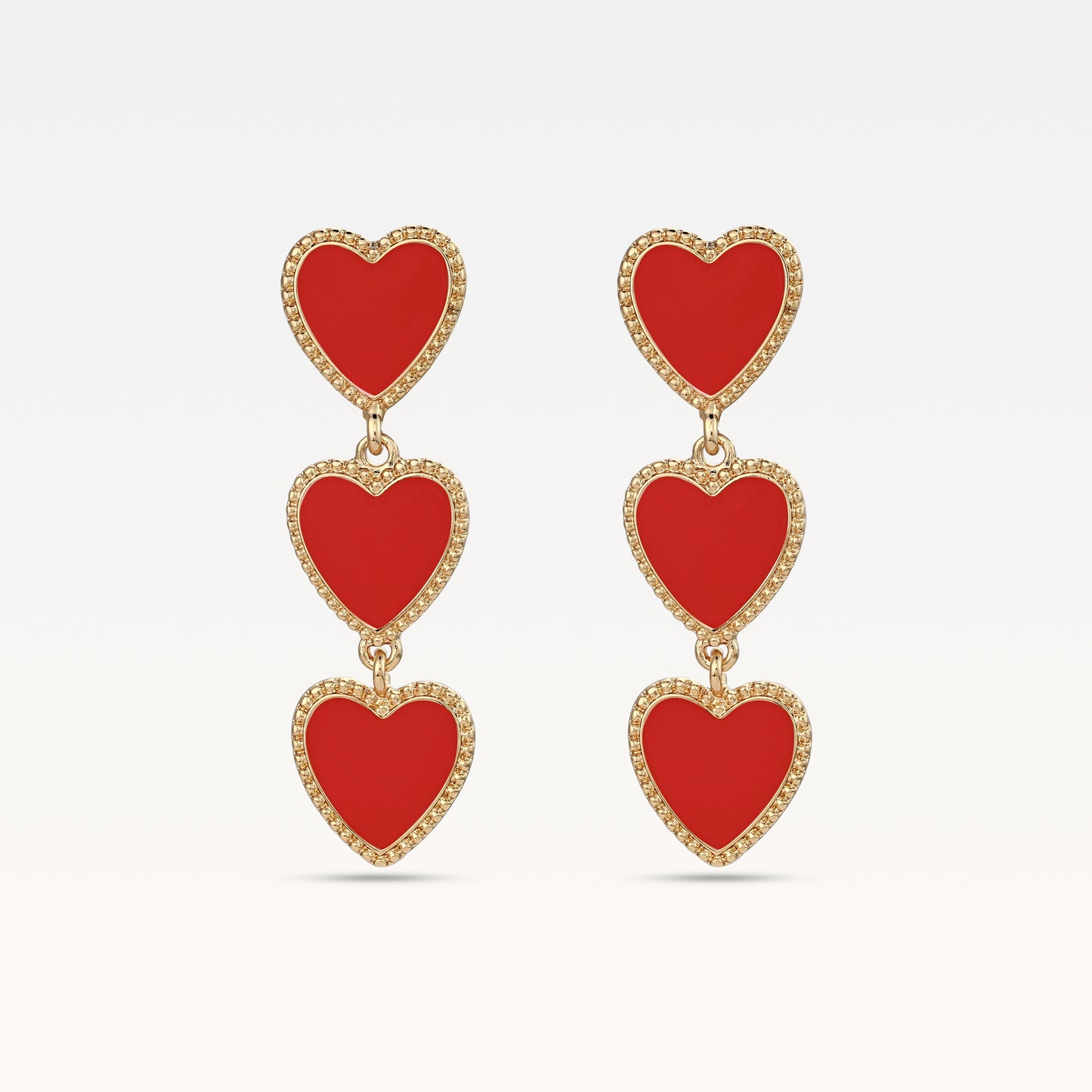 MB Maeva Gold-Plated Red Heart Set