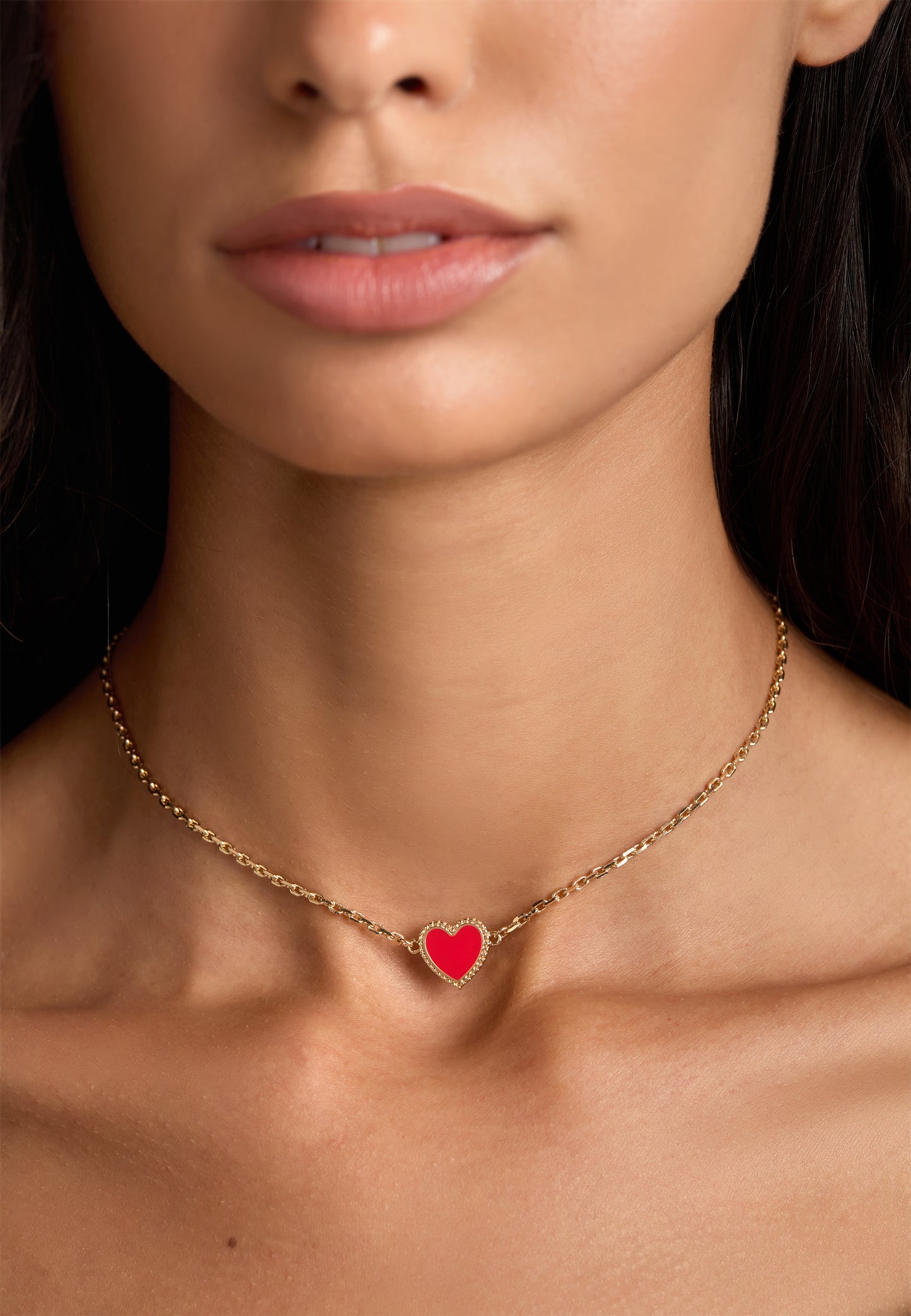 MB Maeva Gold-Plated Red Heart Set