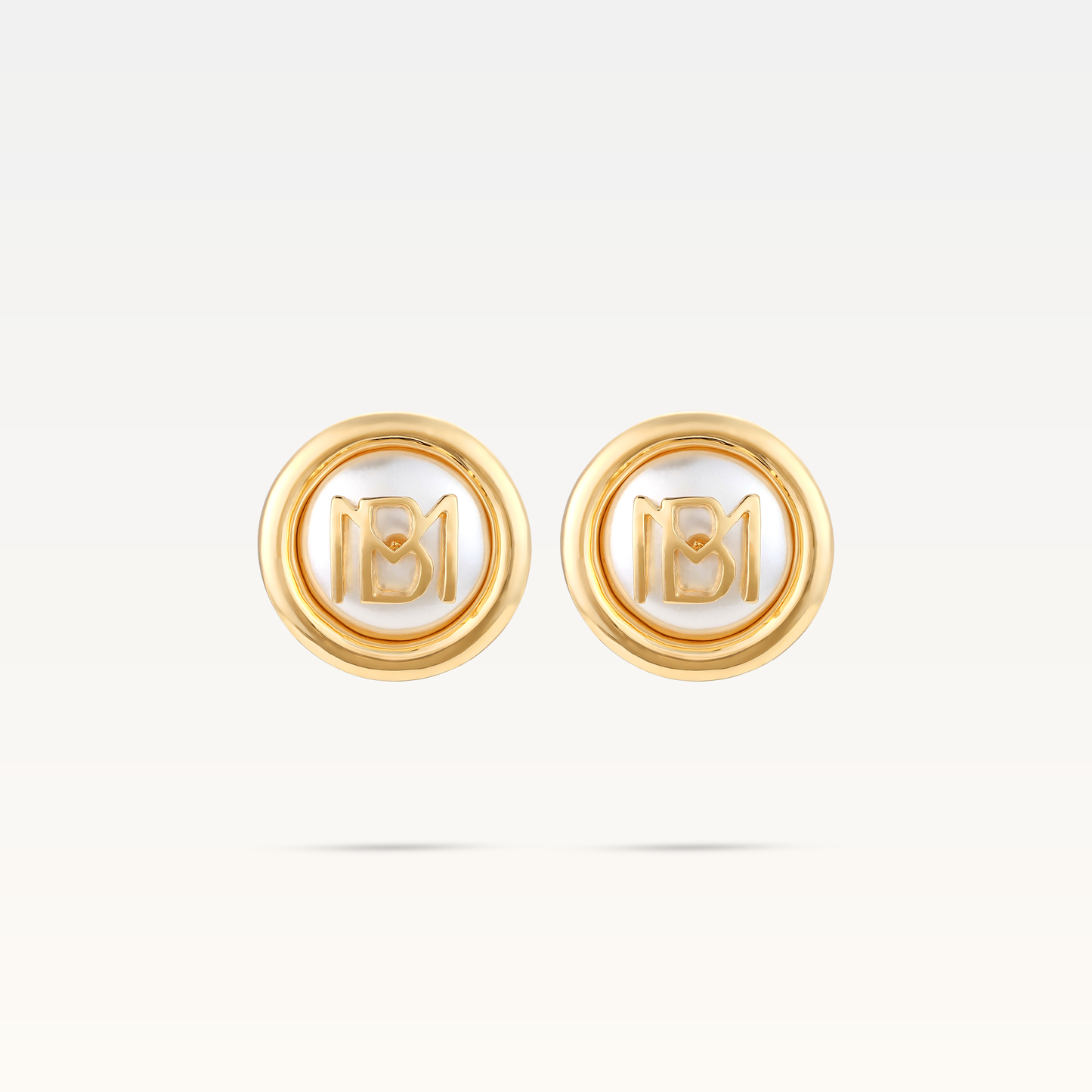 MB Signature Gold-Plated Luxe Studs