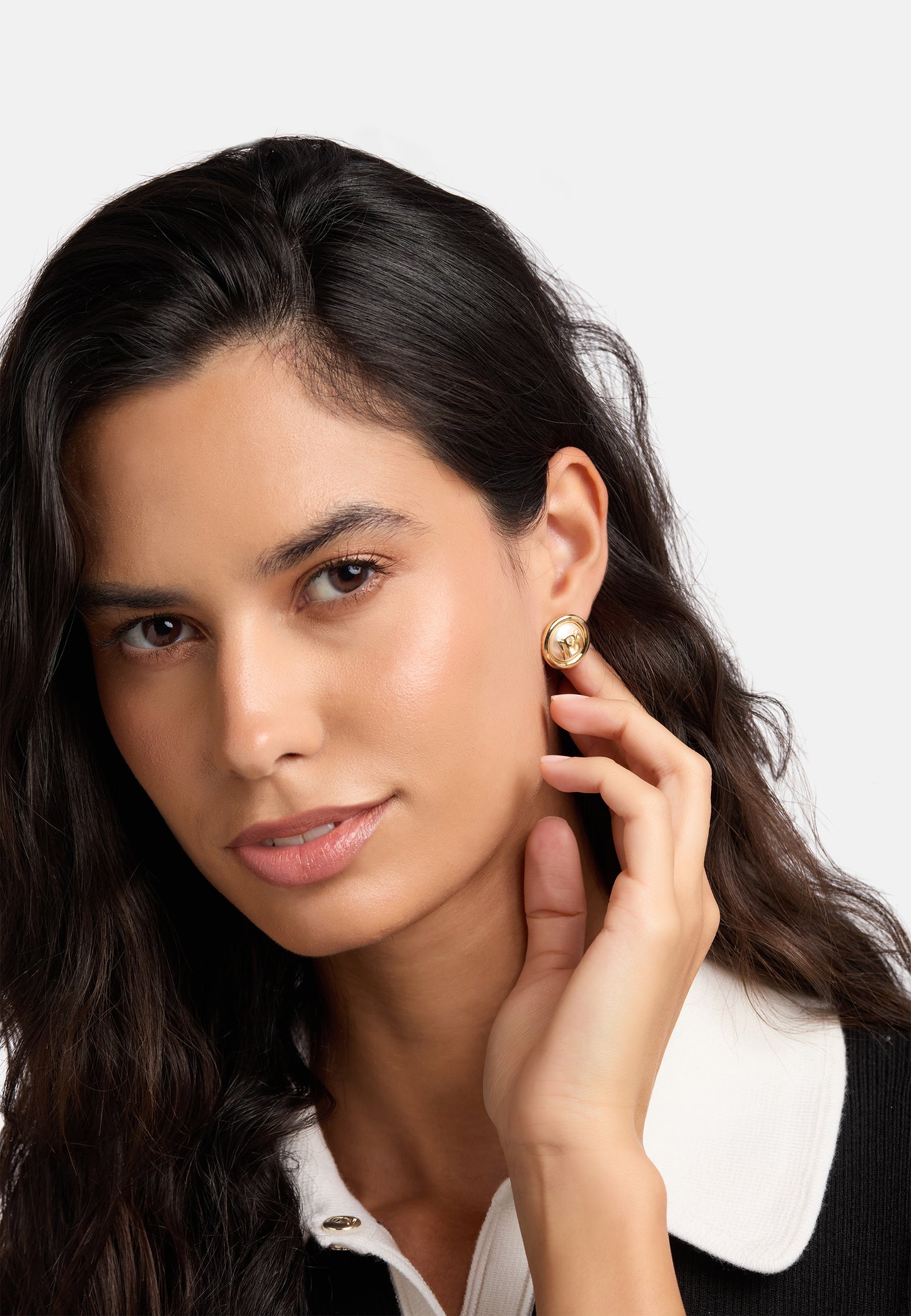 MB Signature Gold-Plated Luxe Studs