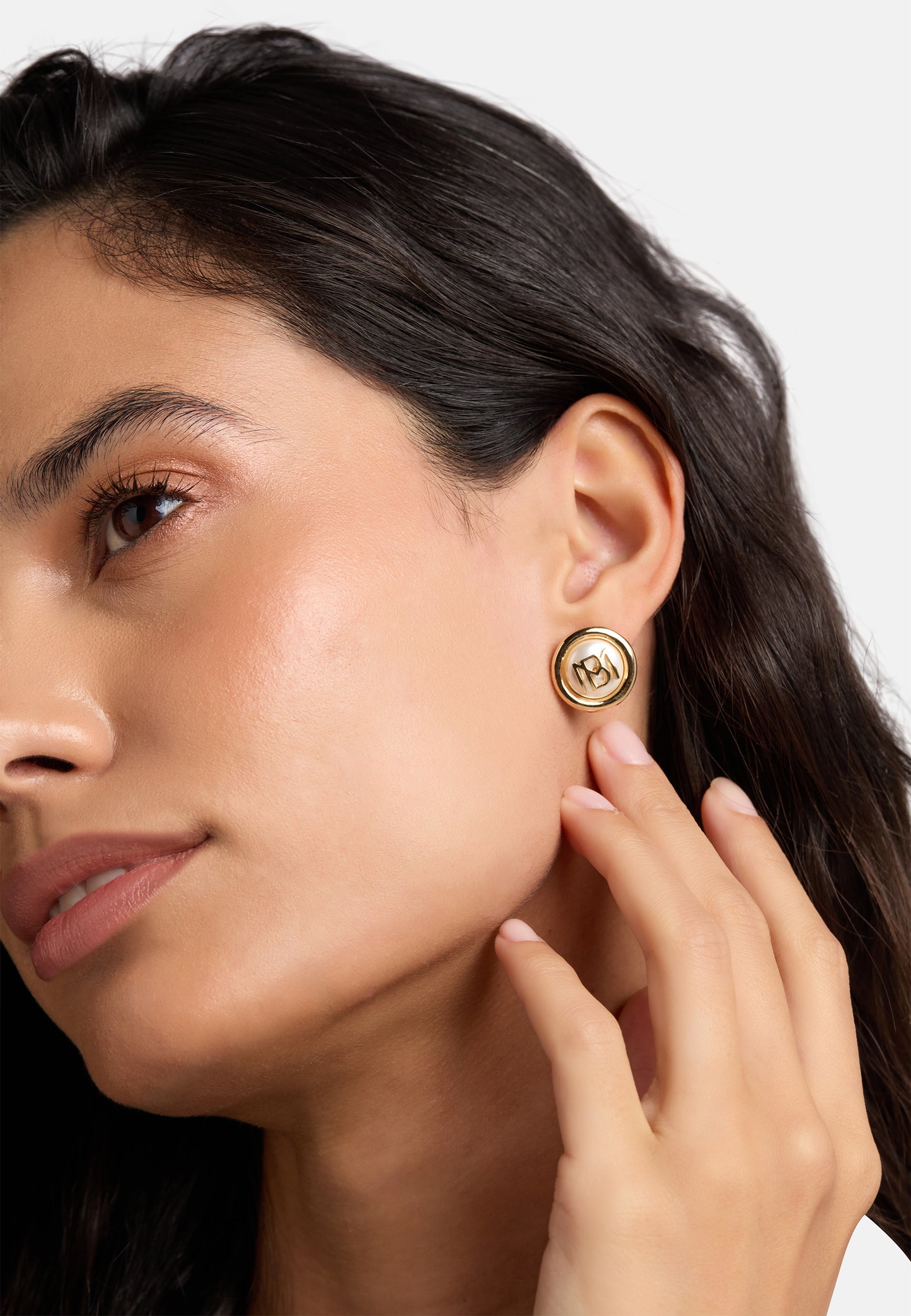 MB Signature Gold-Plated Luxe Studs