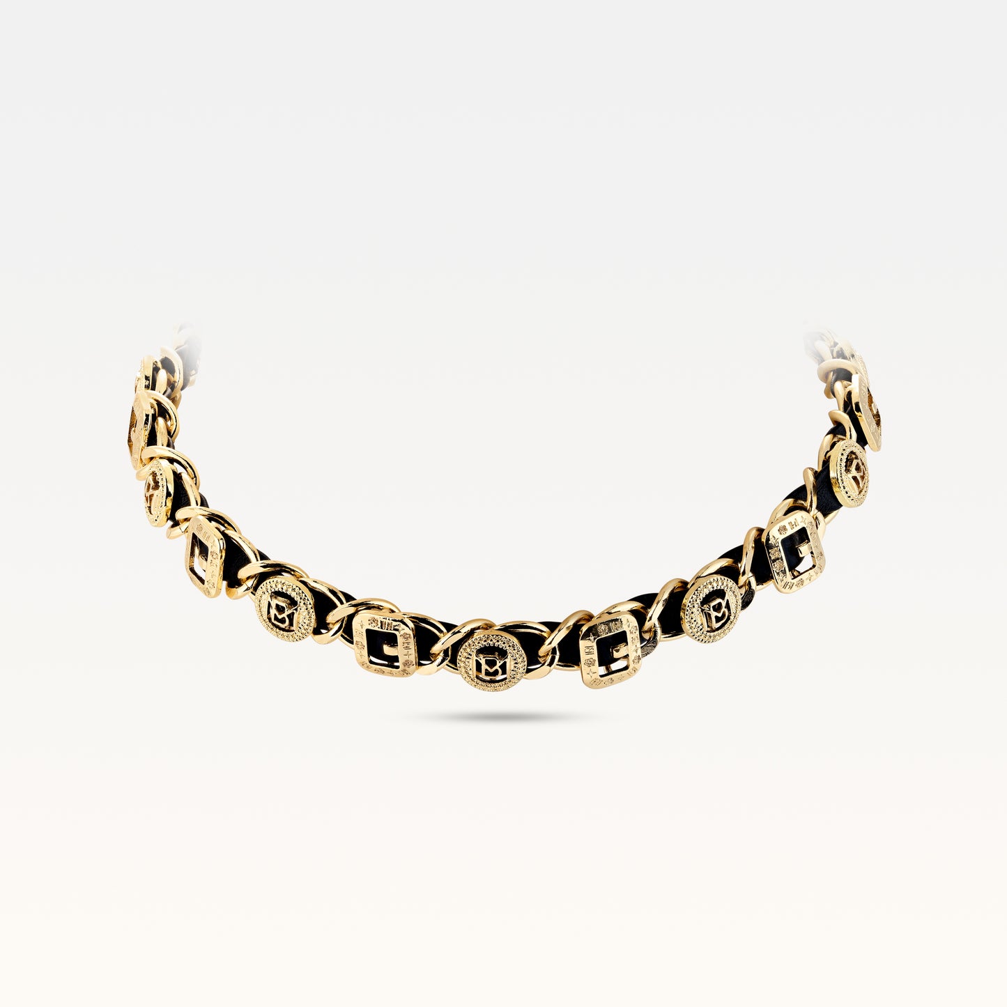 MB Signature Leather Luxe Gold-Plated Choker