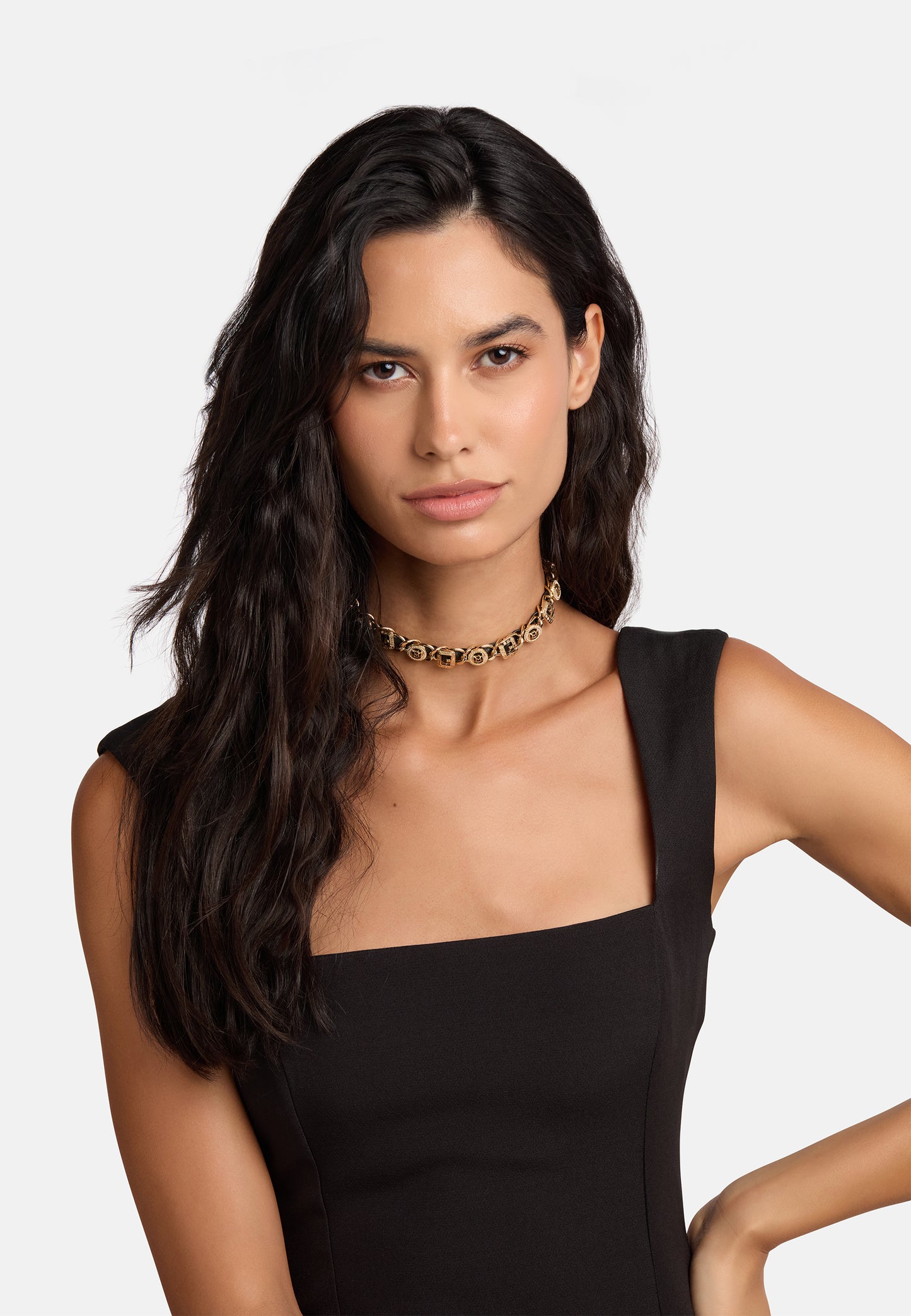 MB Signature Leather Luxe Gold-Plated Choker