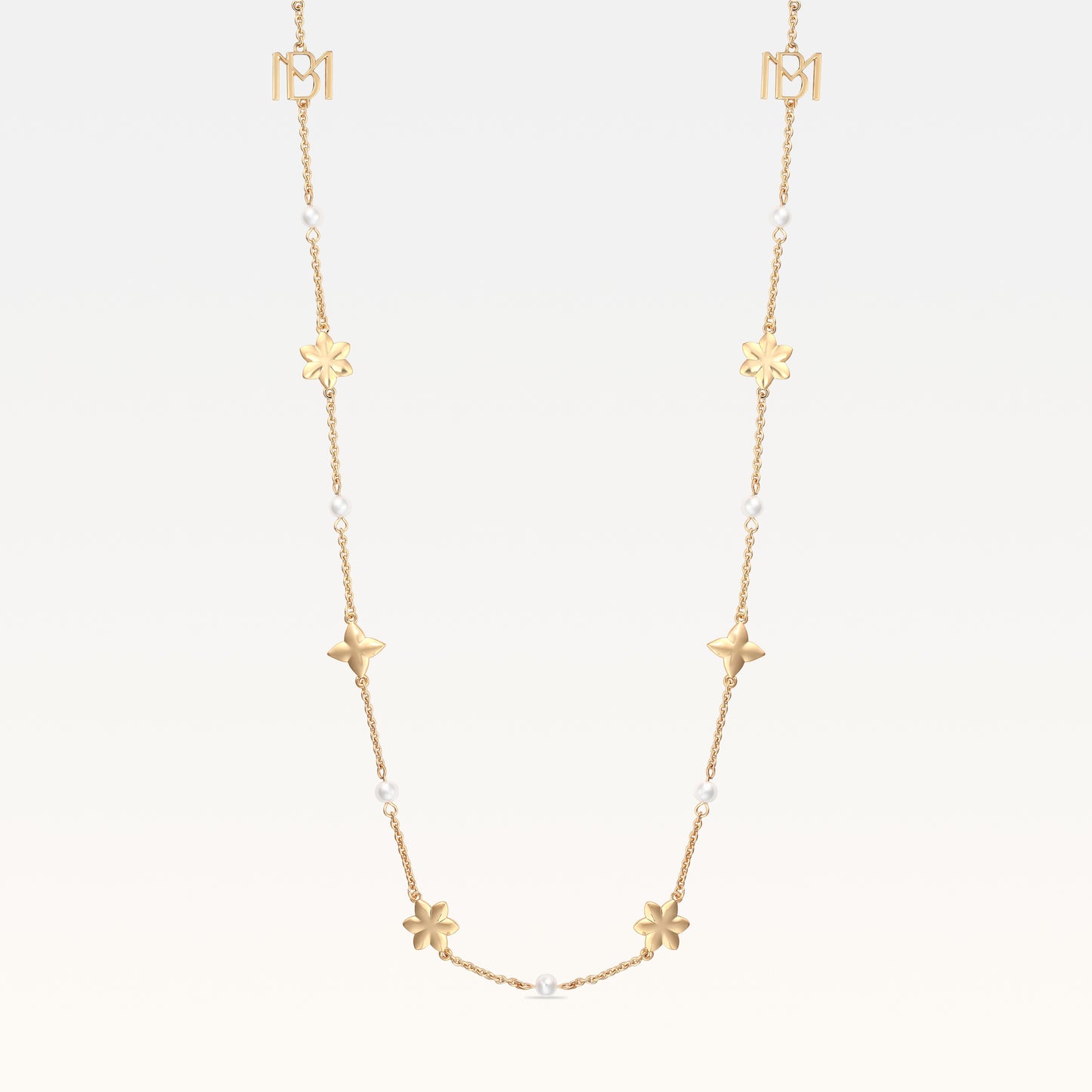 MB Signature Long Gold-Plated Aurora Necklace