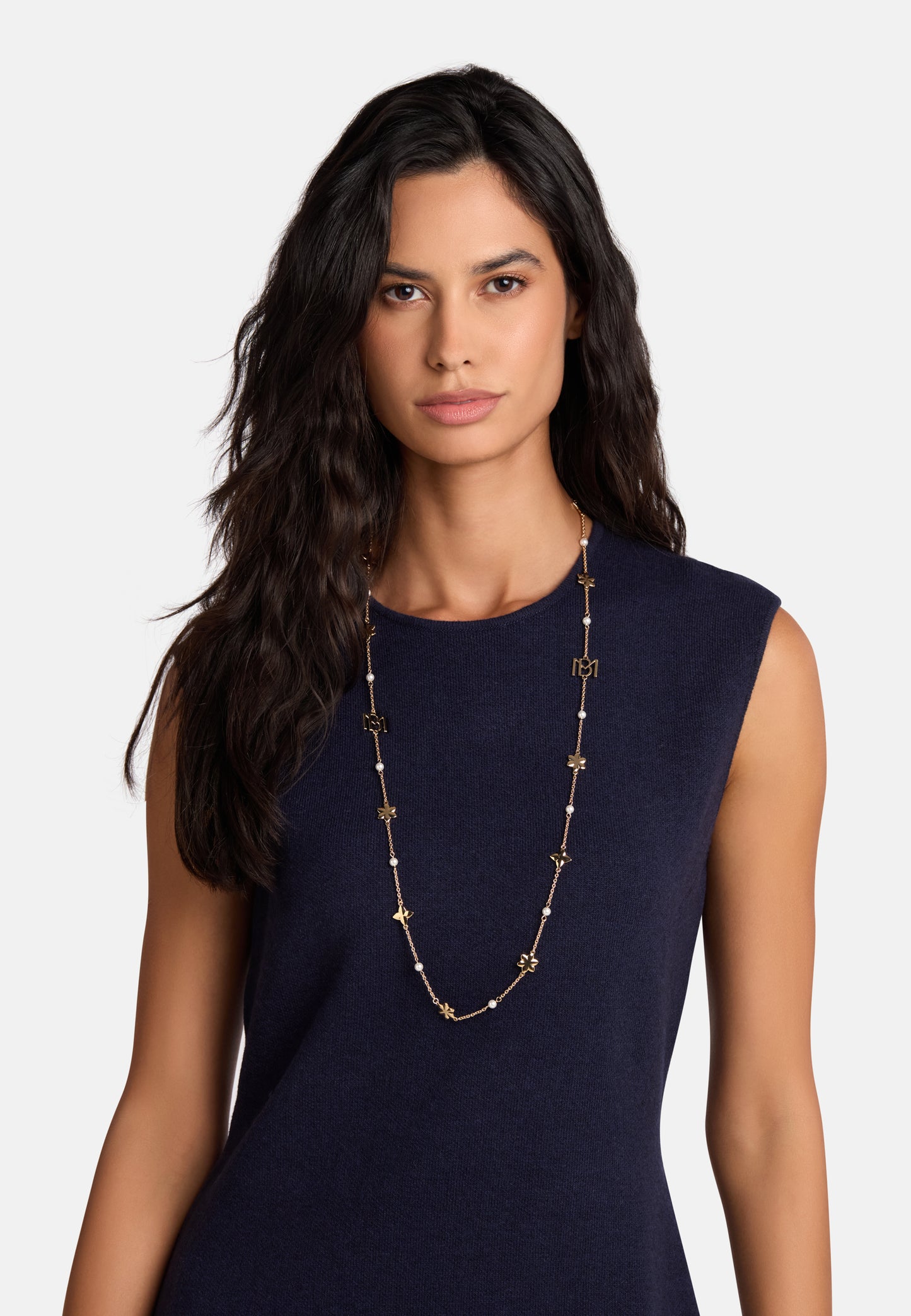 MB Signature Long Gold-Plated Aurora Necklace