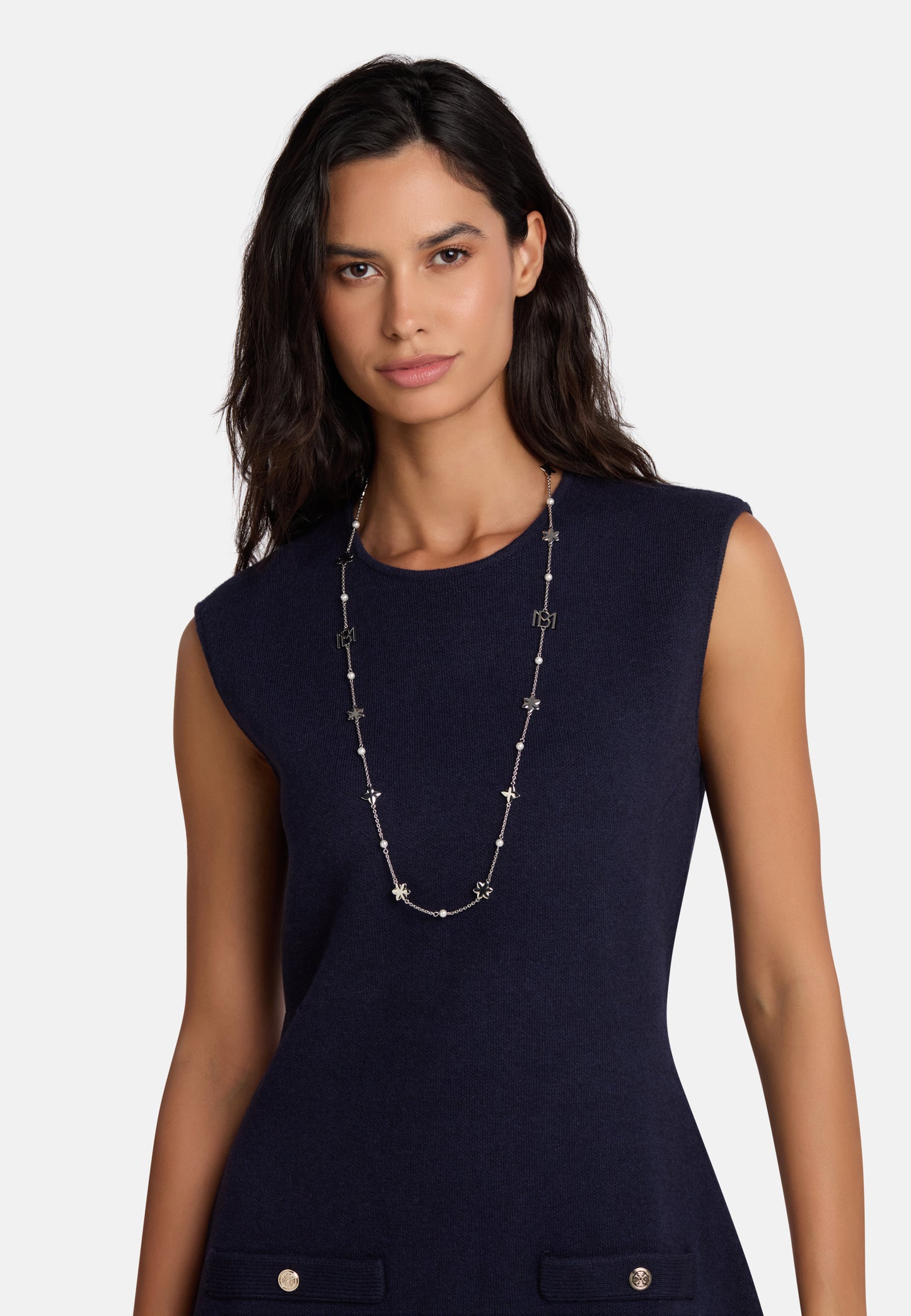 MB Signature Long Silver-Plated Aurora Necklace